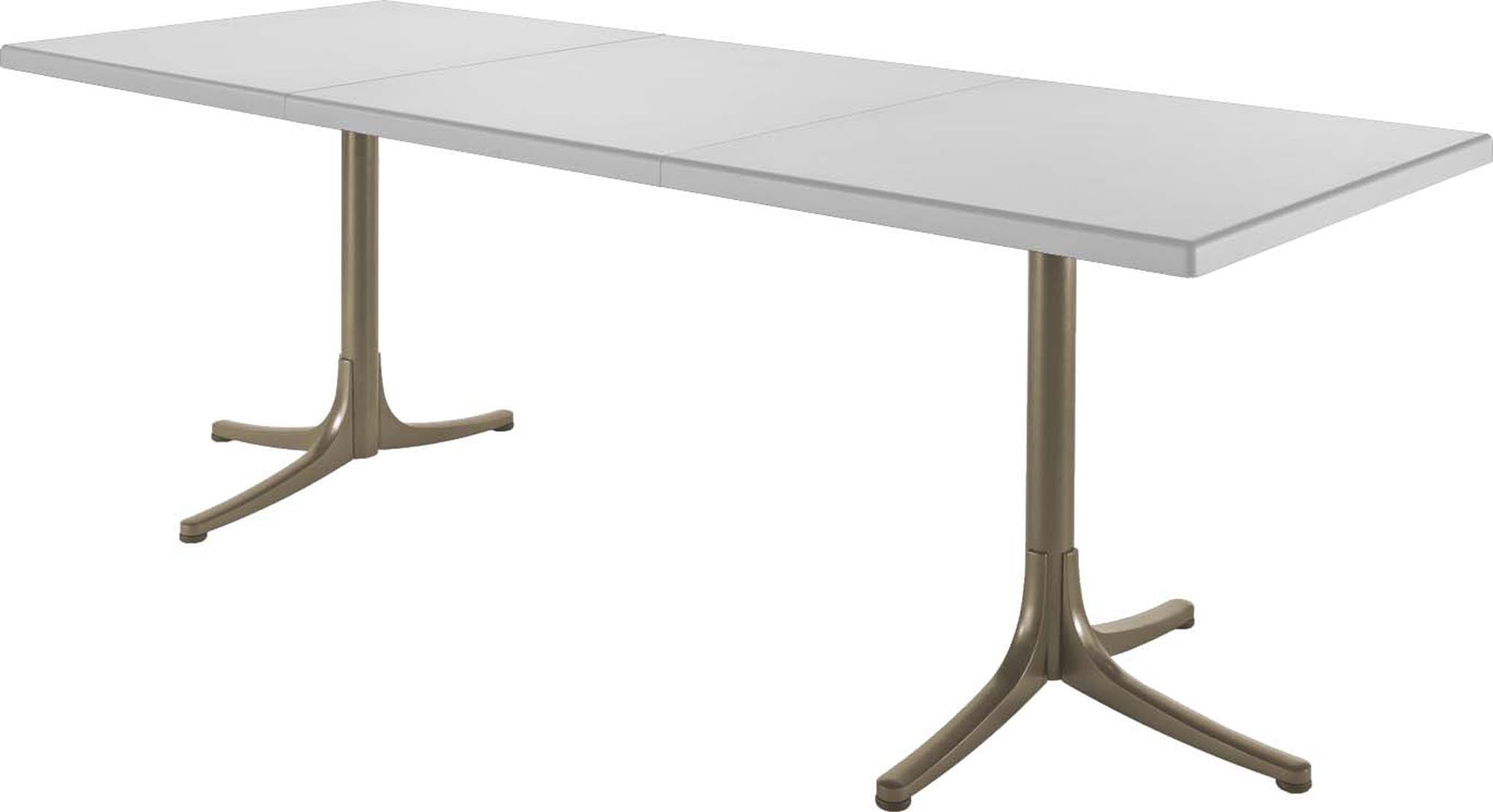 Eleganter und wetterfester Fiberglastisch Schaffhausen von Schaffner, ideal für gesellige Stunden im Freien. Ausziehbar und langlebig!