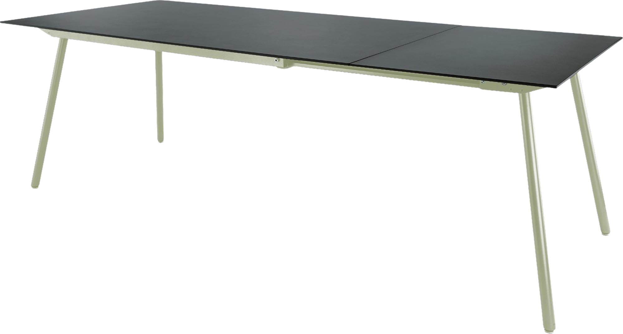 Locarno Glasfaser-Gartentisch 160/220x90 ausziehbar in Graphit präsentiert im Onlineshop von KAQTU Design AG. Gartentisch ist von Schaffner