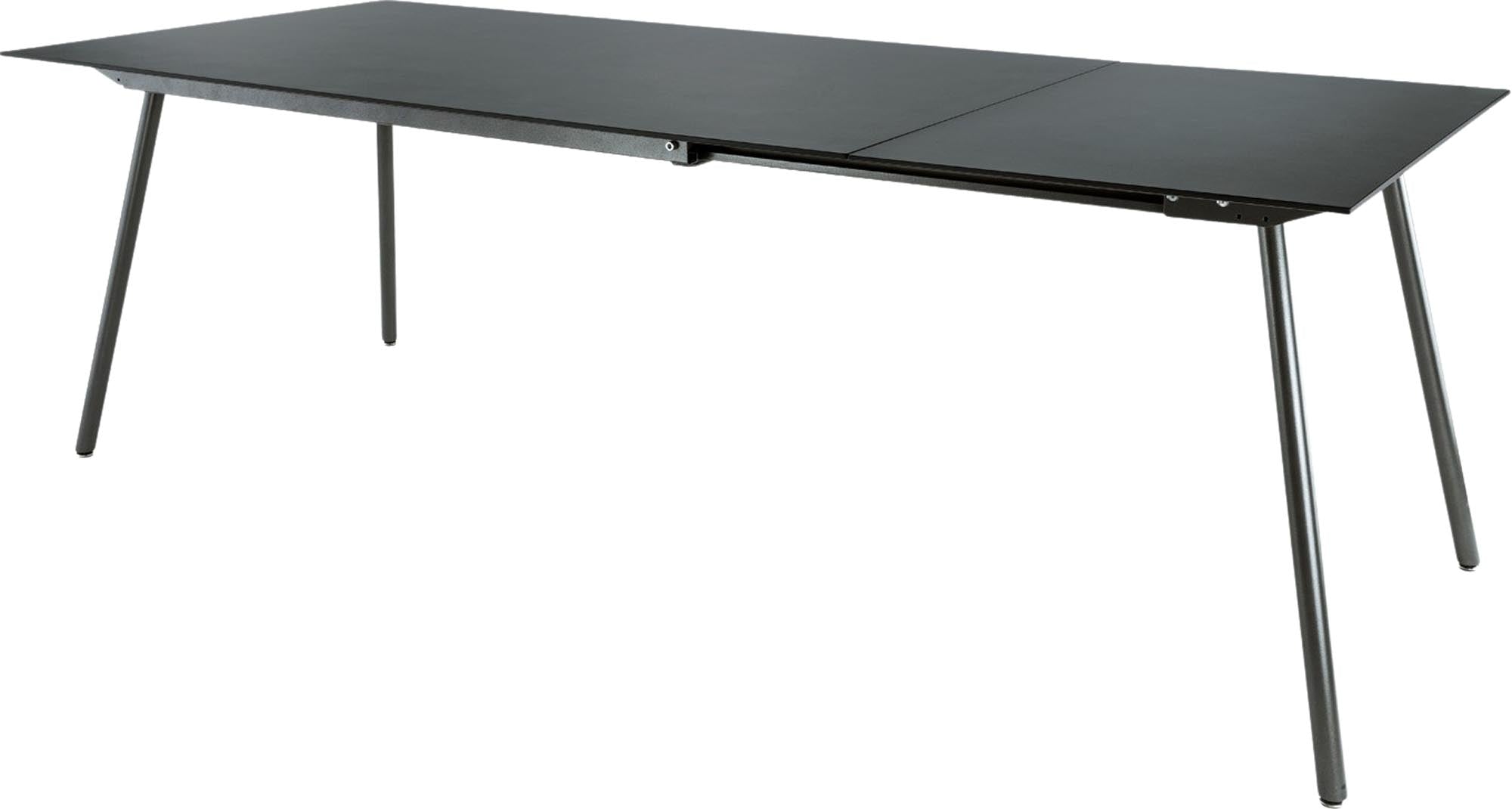 Locarno Glasfaser-Gartentisch 160/220x90 ausziehbar in Graphit präsentiert im Onlineshop von KAQTU Design AG. Gartentisch ist von Schaffner