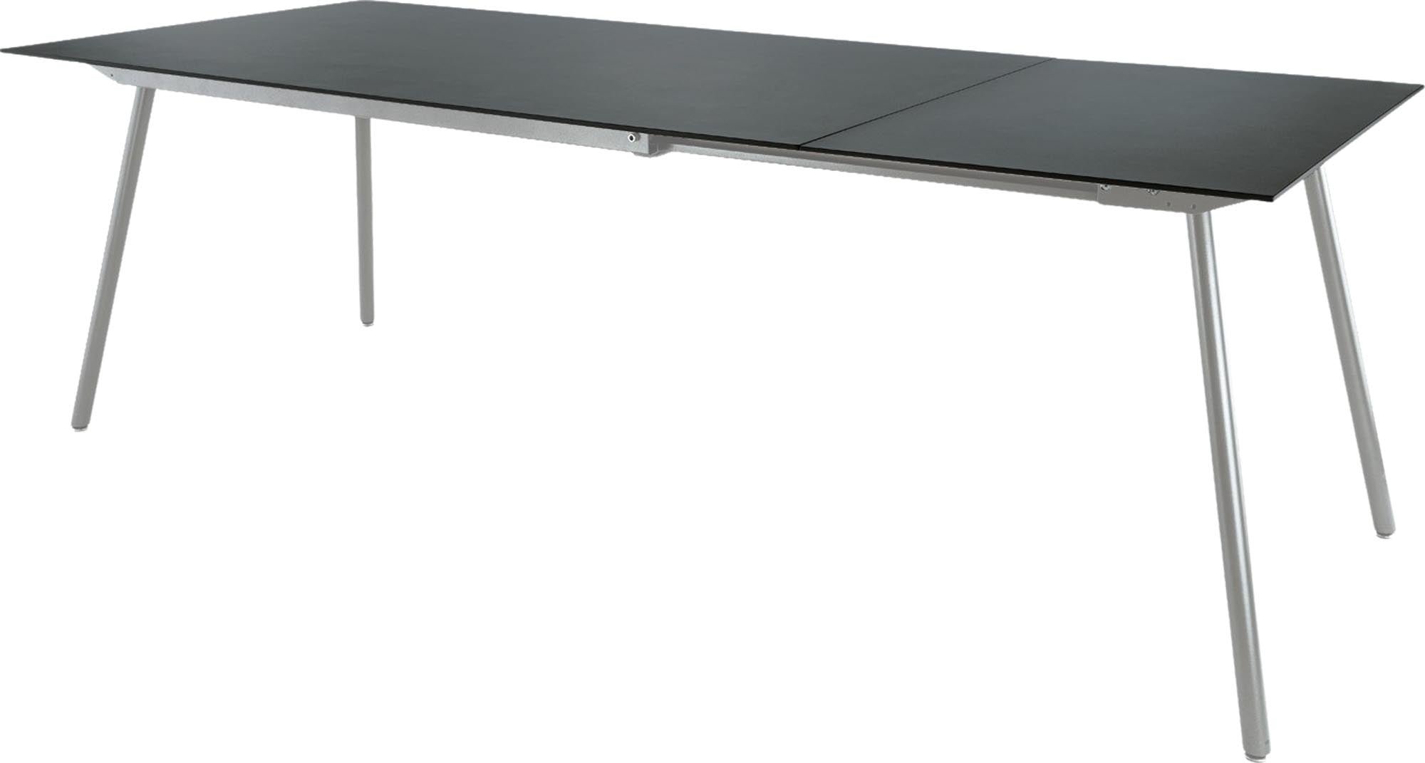 Locarno Glasfaser-Gartentisch 160/220x90 ausziehbar in Graphit präsentiert im Onlineshop von KAQTU Design AG. Gartentisch ist von Schaffner