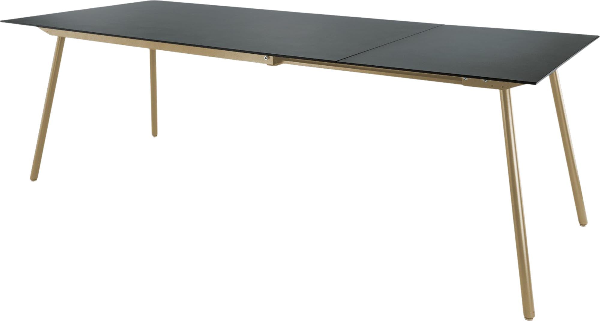 Locarno Glasfaser-Gartentisch 160/220x90 ausziehbar in Graphit präsentiert im Onlineshop von KAQTU Design AG. Gartentisch ist von Schaffner