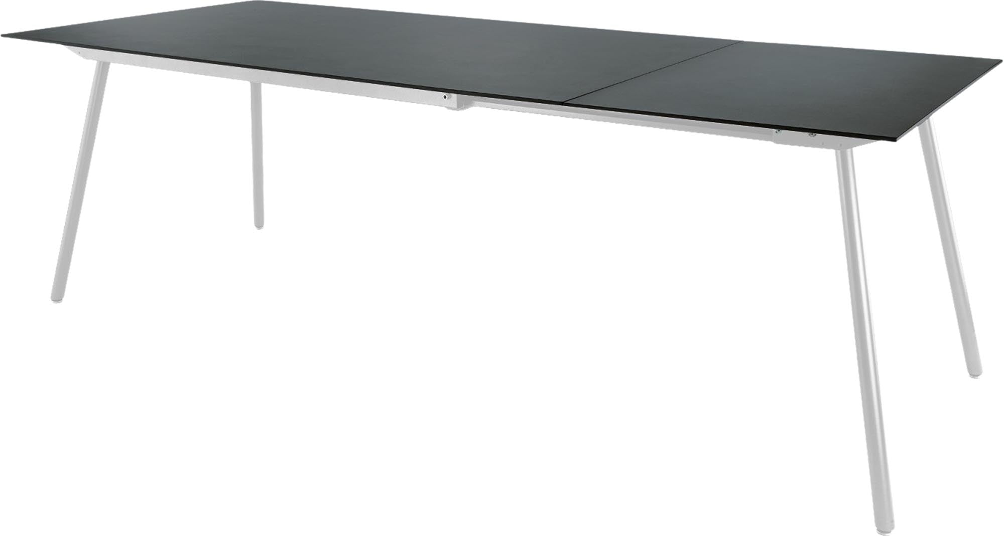 Locarno Glasfaser-Gartentisch 160/220x90 ausziehbar in Graphit präsentiert im Onlineshop von KAQTU Design AG. Gartentisch ist von Schaffner