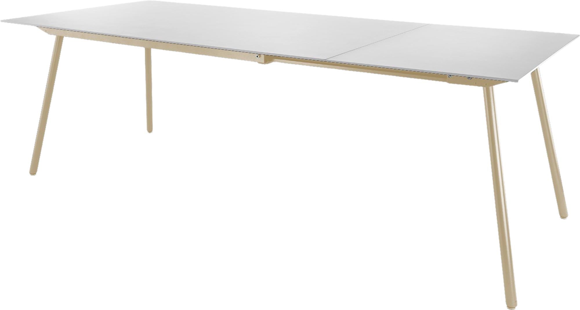 Locarno Glasfaser-Gartentisch 160/220x90 ausziehbar in Weiss präsentiert im Onlineshop von KAQTU Design AG. Gartentisch ist von Schaffner