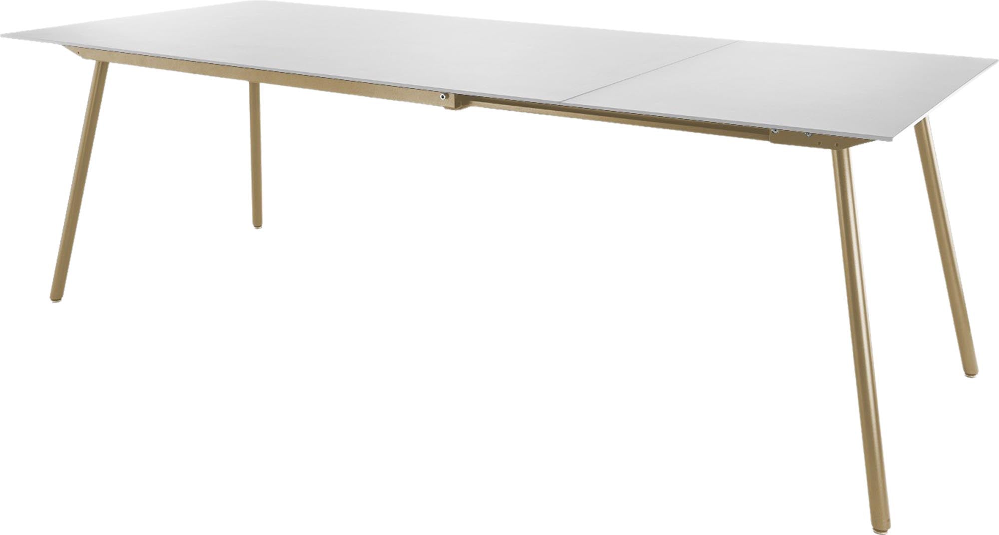 Locarno Glasfaser-Gartentisch 160/220x90 ausziehbar in Weiss präsentiert im Onlineshop von KAQTU Design AG. Gartentisch ist von Schaffner
