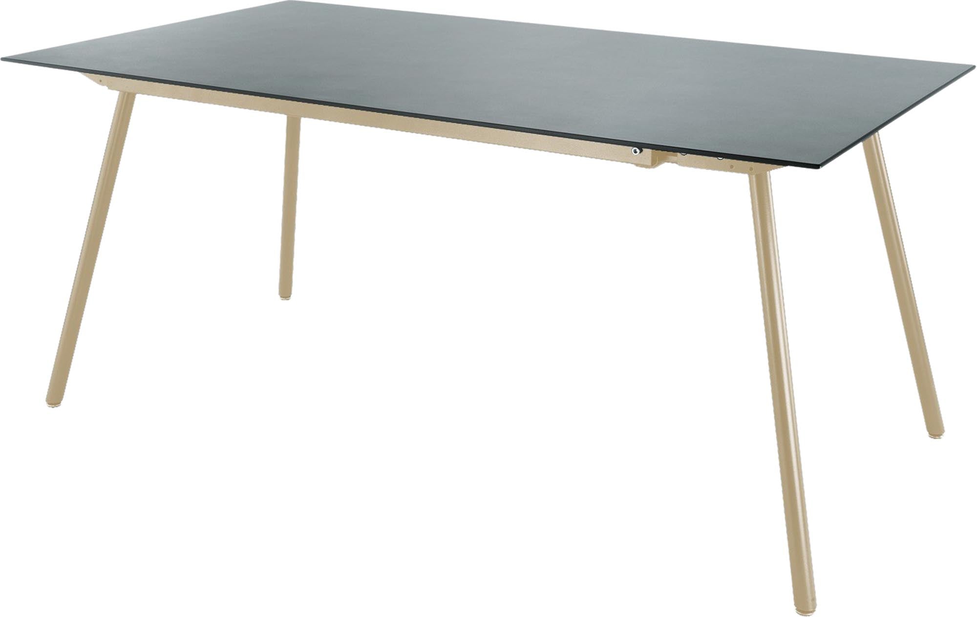 Locarno Glasfaser-Gartentisch 160x90 in Alusilber präsentiert im Onlineshop von KAQTU Design AG. Gartentisch ist von Schaffner