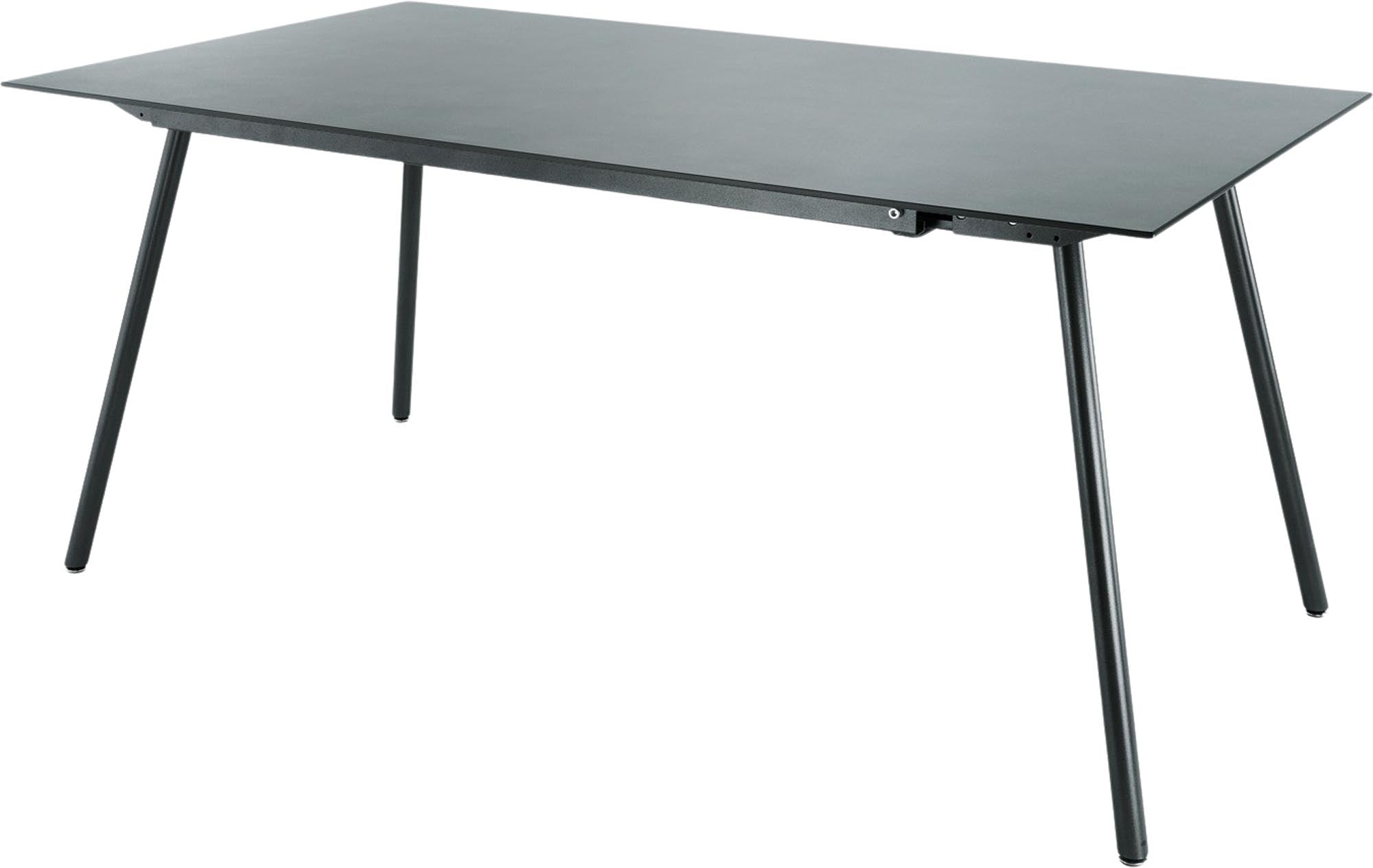 Locarno Glasfaser-Gartentisch 160x90 in Alusilber präsentiert im Onlineshop von KAQTU Design AG. Gartentisch ist von Schaffner