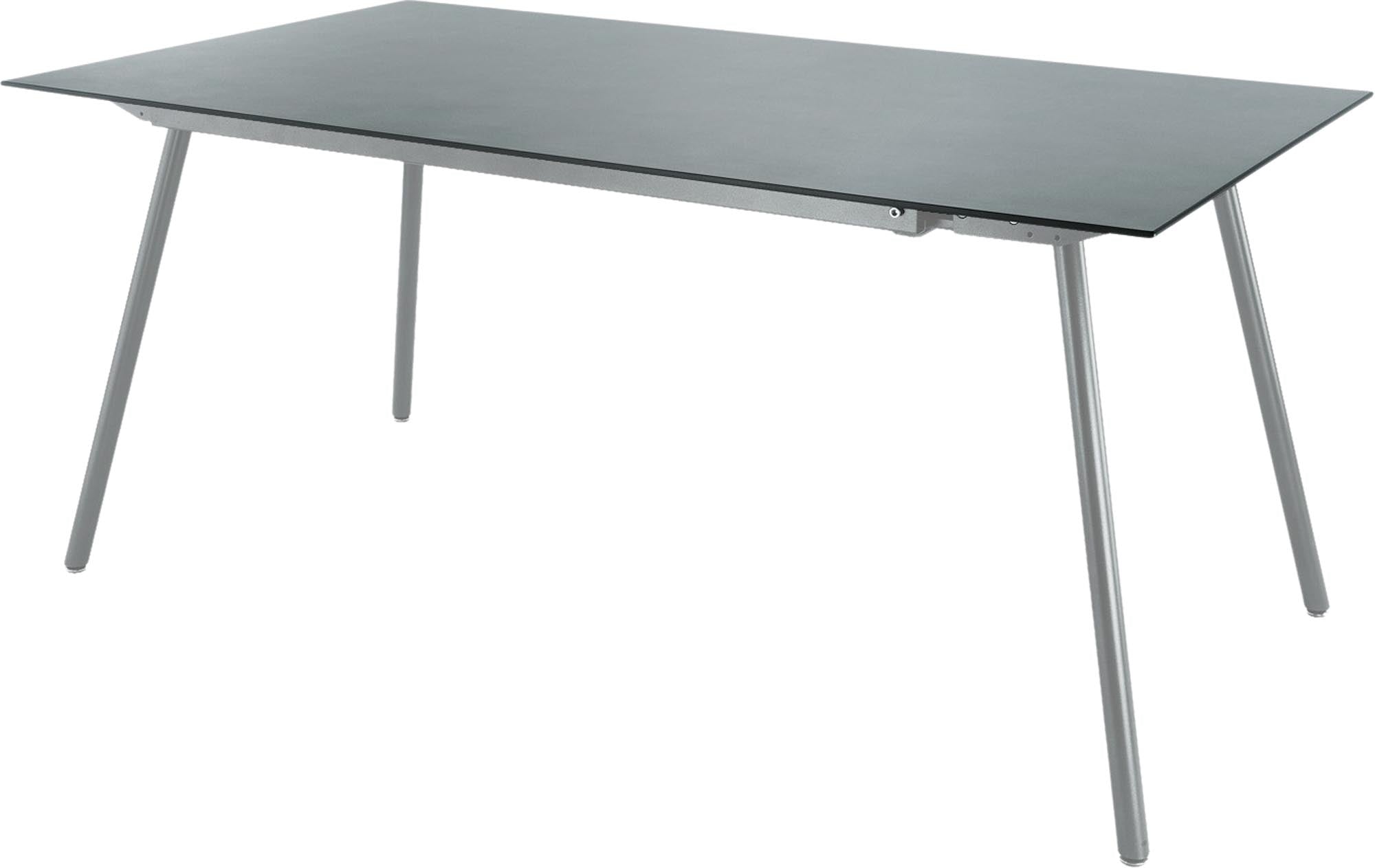 Locarno Glasfaser-Gartentisch 160x90 in Alusilber präsentiert im Onlineshop von KAQTU Design AG. Gartentisch ist von Schaffner