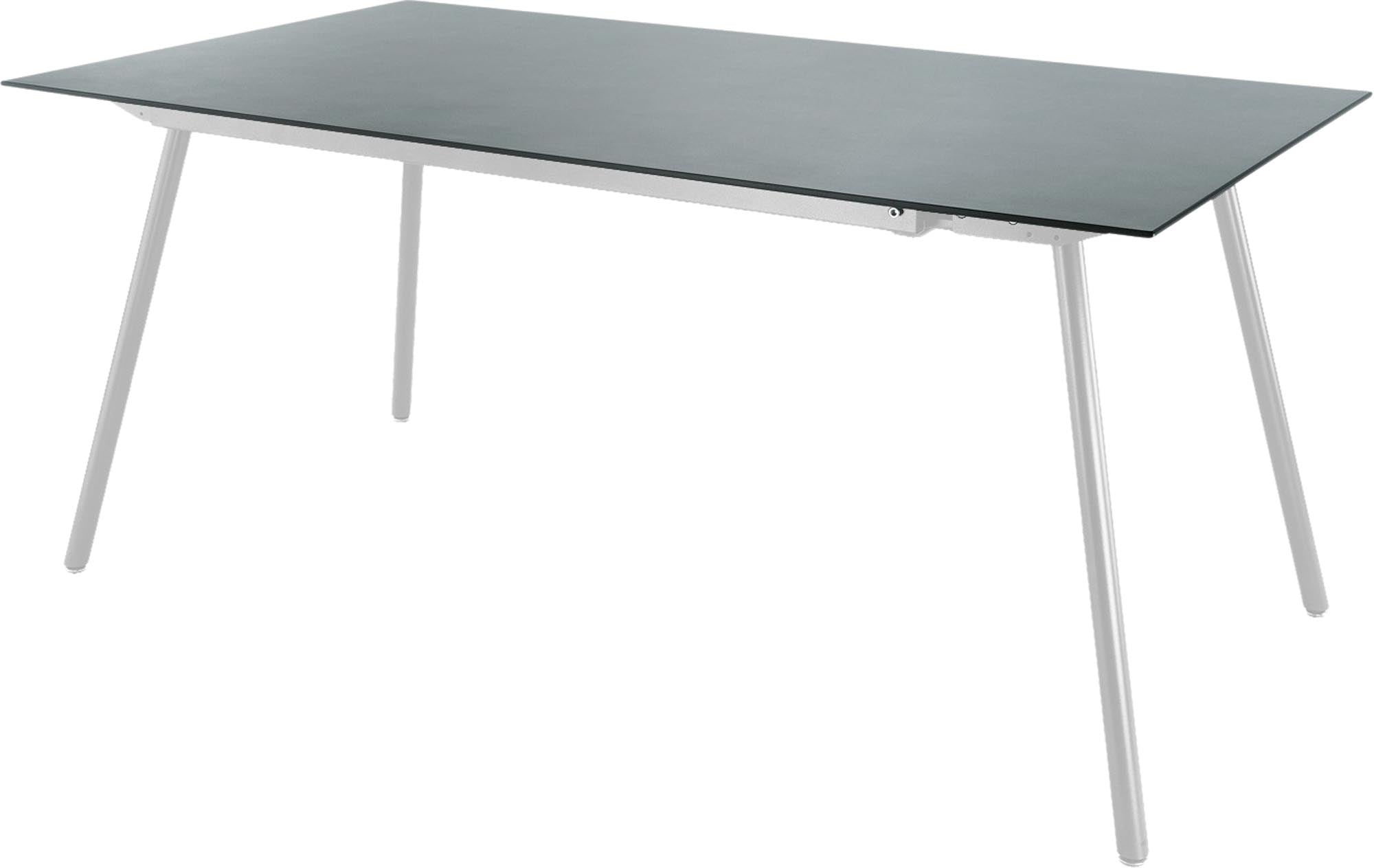 Locarno Glasfaser-Gartentisch 160x90 in Alusilber präsentiert im Onlineshop von KAQTU Design AG. Gartentisch ist von Schaffner