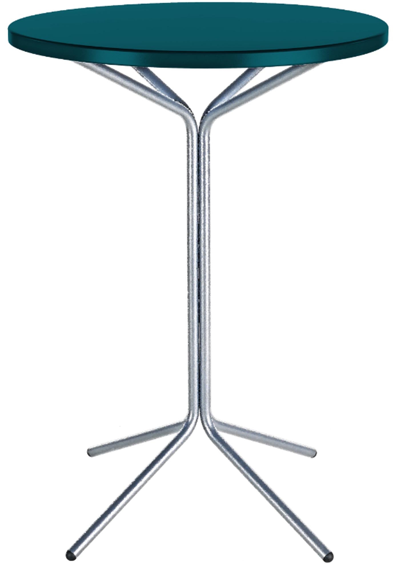 Moderner PIX Metall-Stehtisch für den Außenbereich, Ø60 cm, 110 cm hoch, perfekt für entspannte Zusammenkünfte und stilvolle Events im Freien.