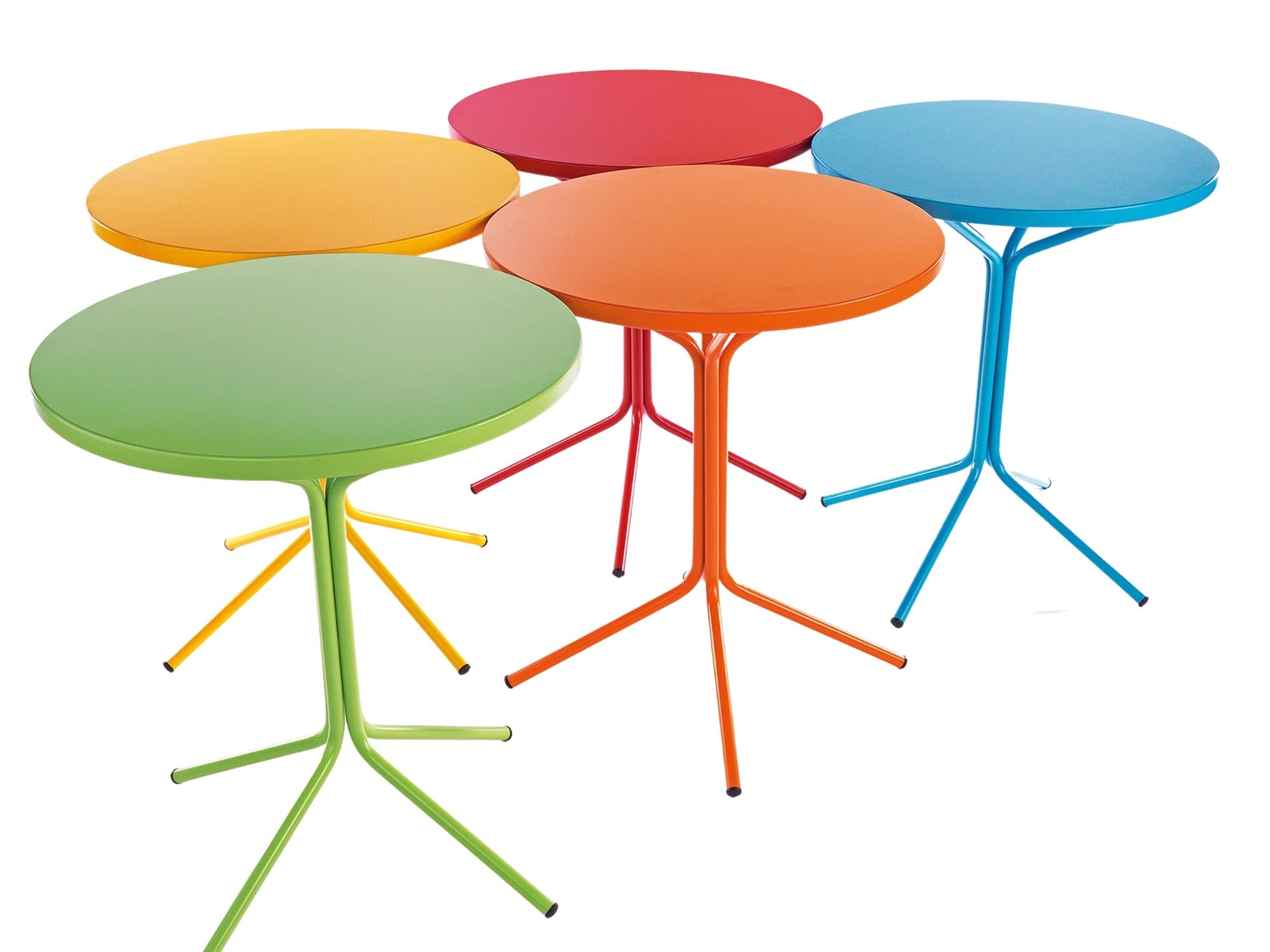 PIX Metall-Gartentisch ø80 / 72 in Rot präsentiert im Onlineshop von KAQTU Design AG. Gartentisch ist von Schaffner