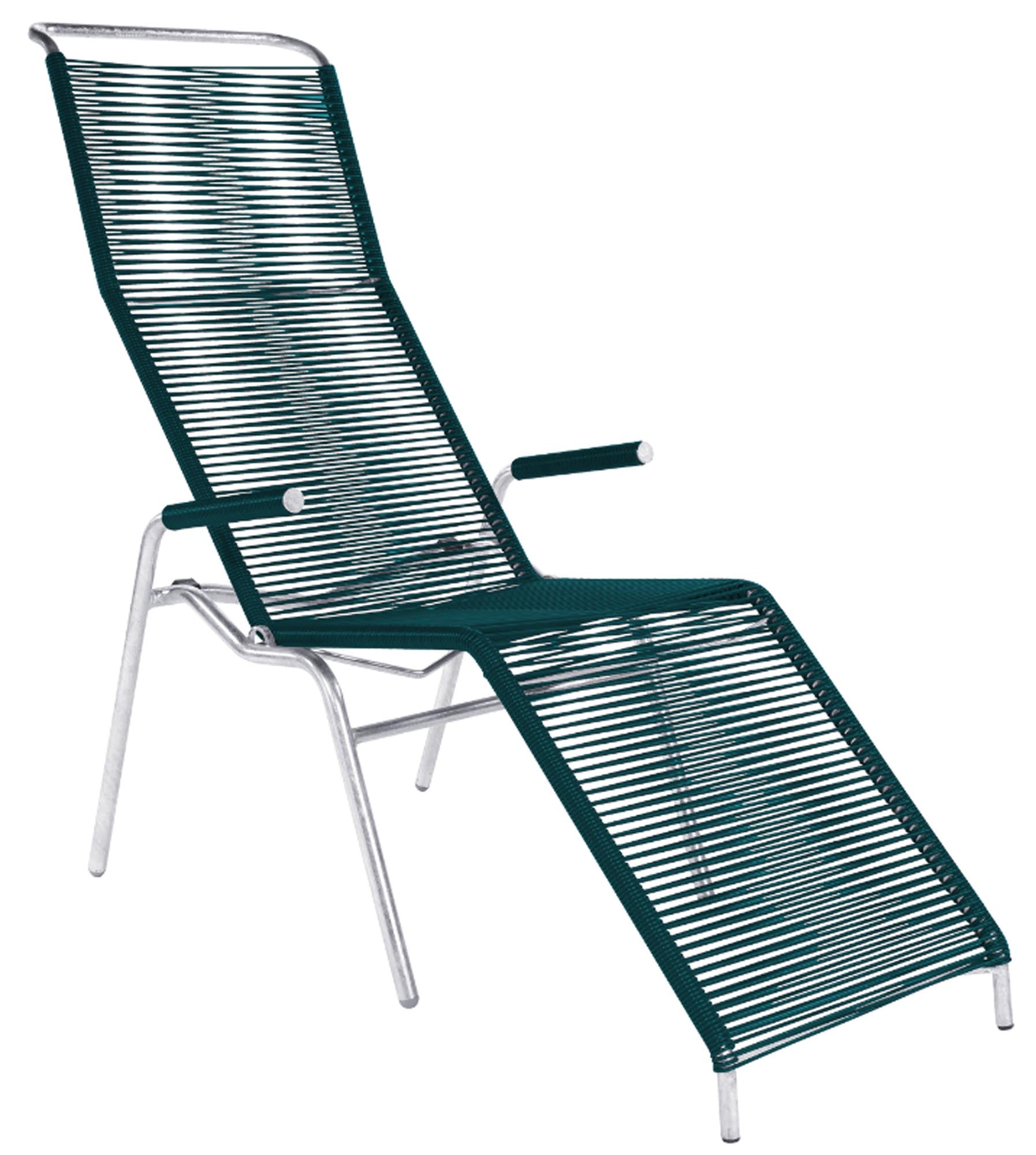Säntis Spaghetti Liegestuhl in Kaliblau präsentiert im Onlineshop von KAQTU Design AG. Liegestuhl ist von Schaffner