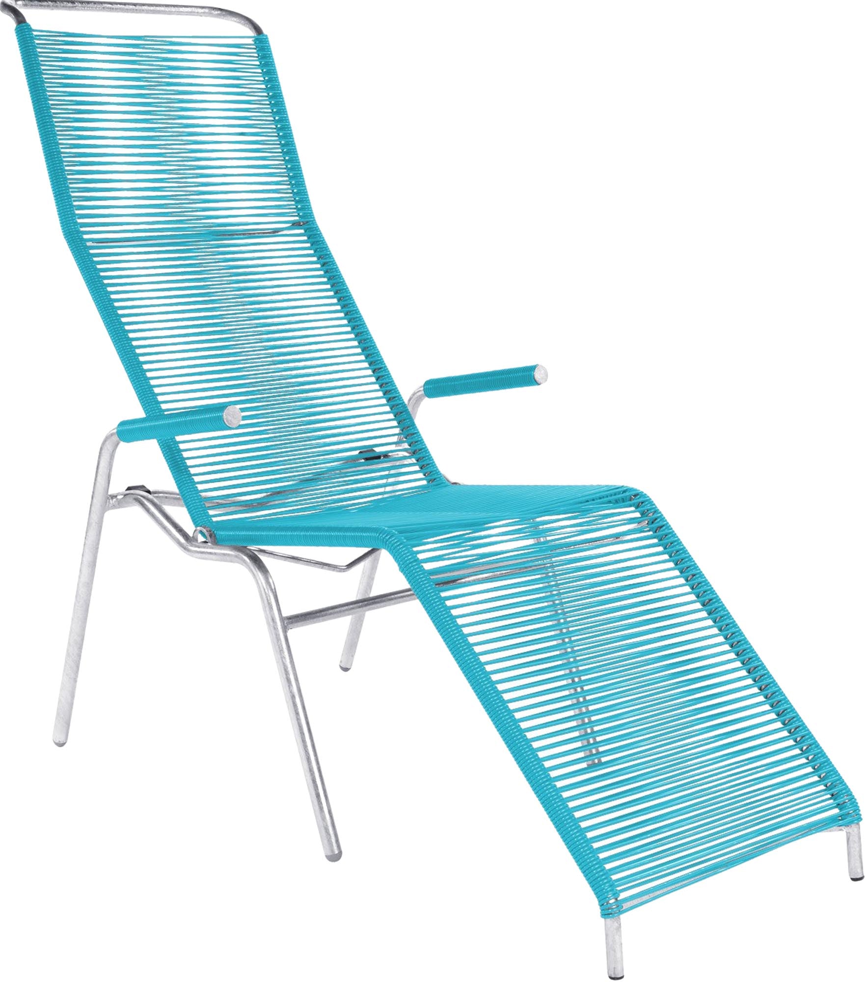 Säntis Spaghetti Liegestuhl in Türkis präsentiert im Onlineshop von KAQTU Design AG. Liegestuhl ist von Schaffner