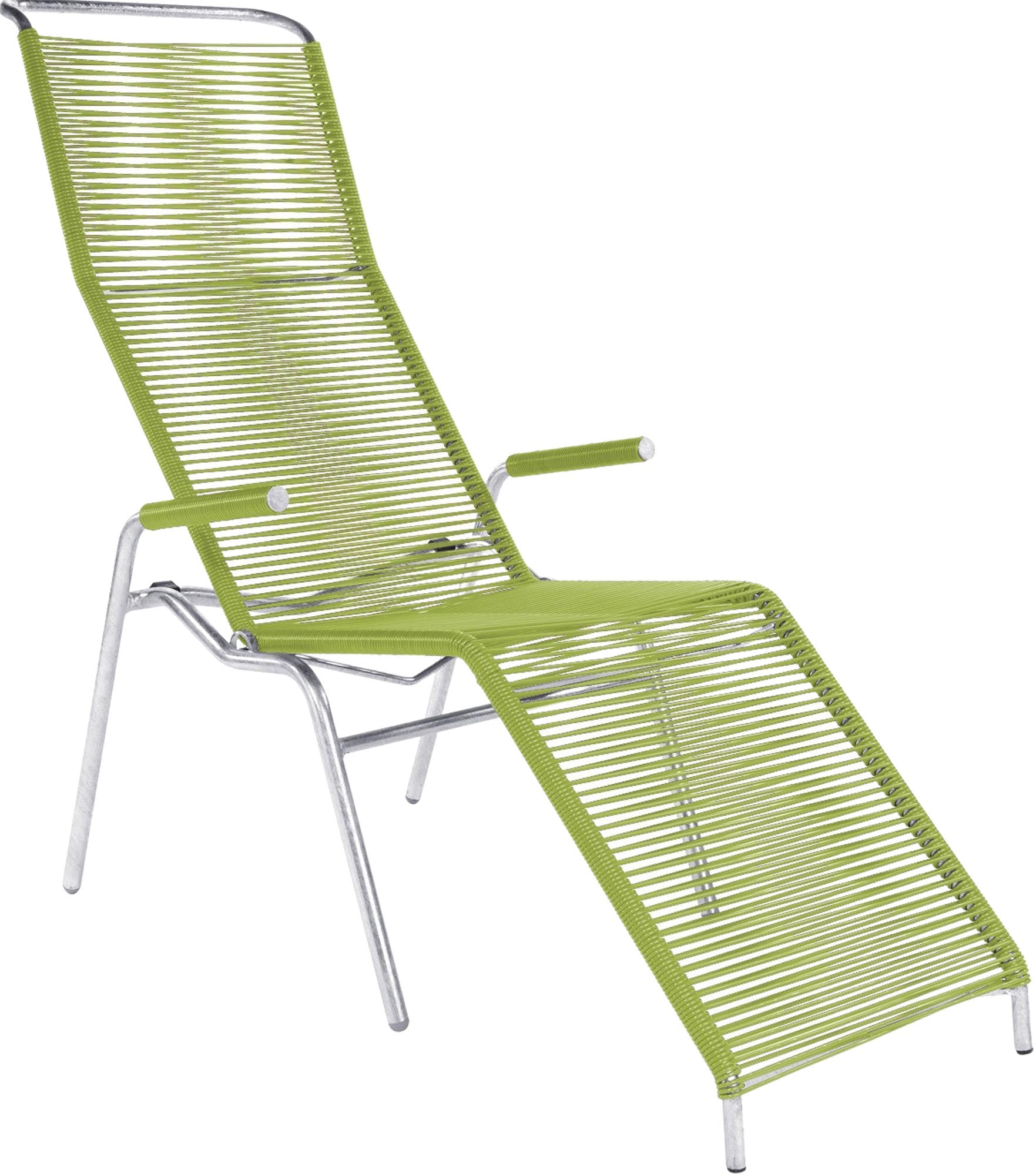 Säntis Spaghetti Liegestuhl in Hellgrün präsentiert im Onlineshop von KAQTU Design AG. Liegestuhl ist von Schaffner
