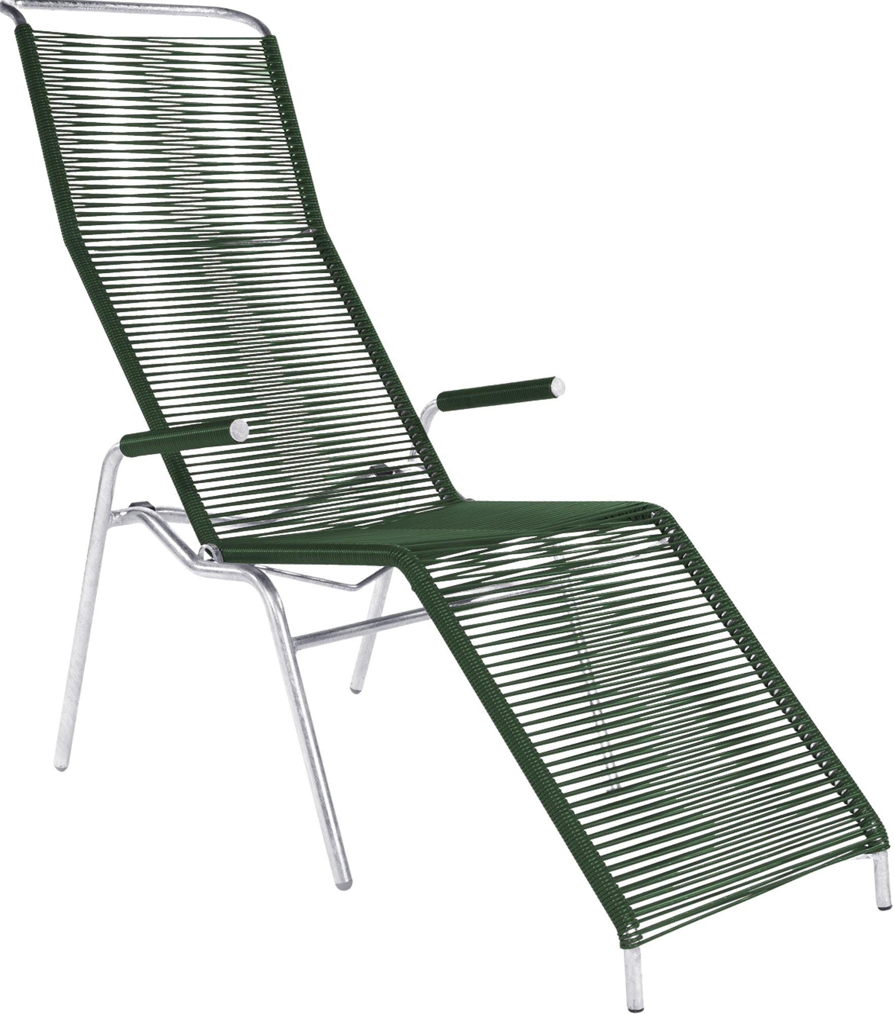 Säntis Spaghetti Liegestuhl in Tannengrün präsentiert im Onlineshop von KAQTU Design AG. Liegestuhl ist von Schaffner