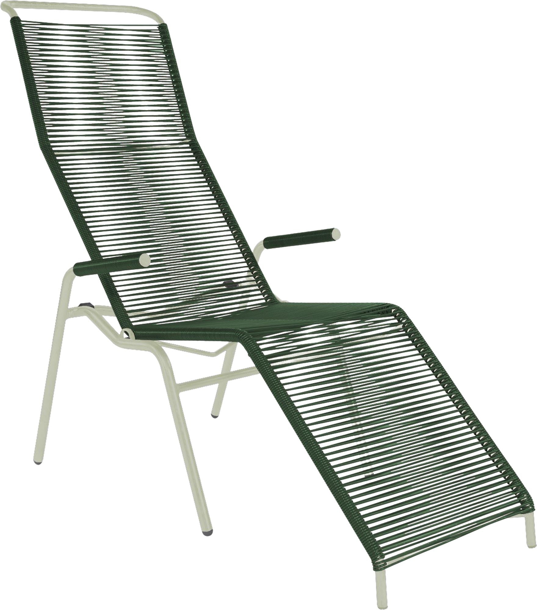 Säntis Spaghetti Liegestuhl in Tannengrün präsentiert im Onlineshop von KAQTU Design AG. Liegestuhl ist von Schaffner