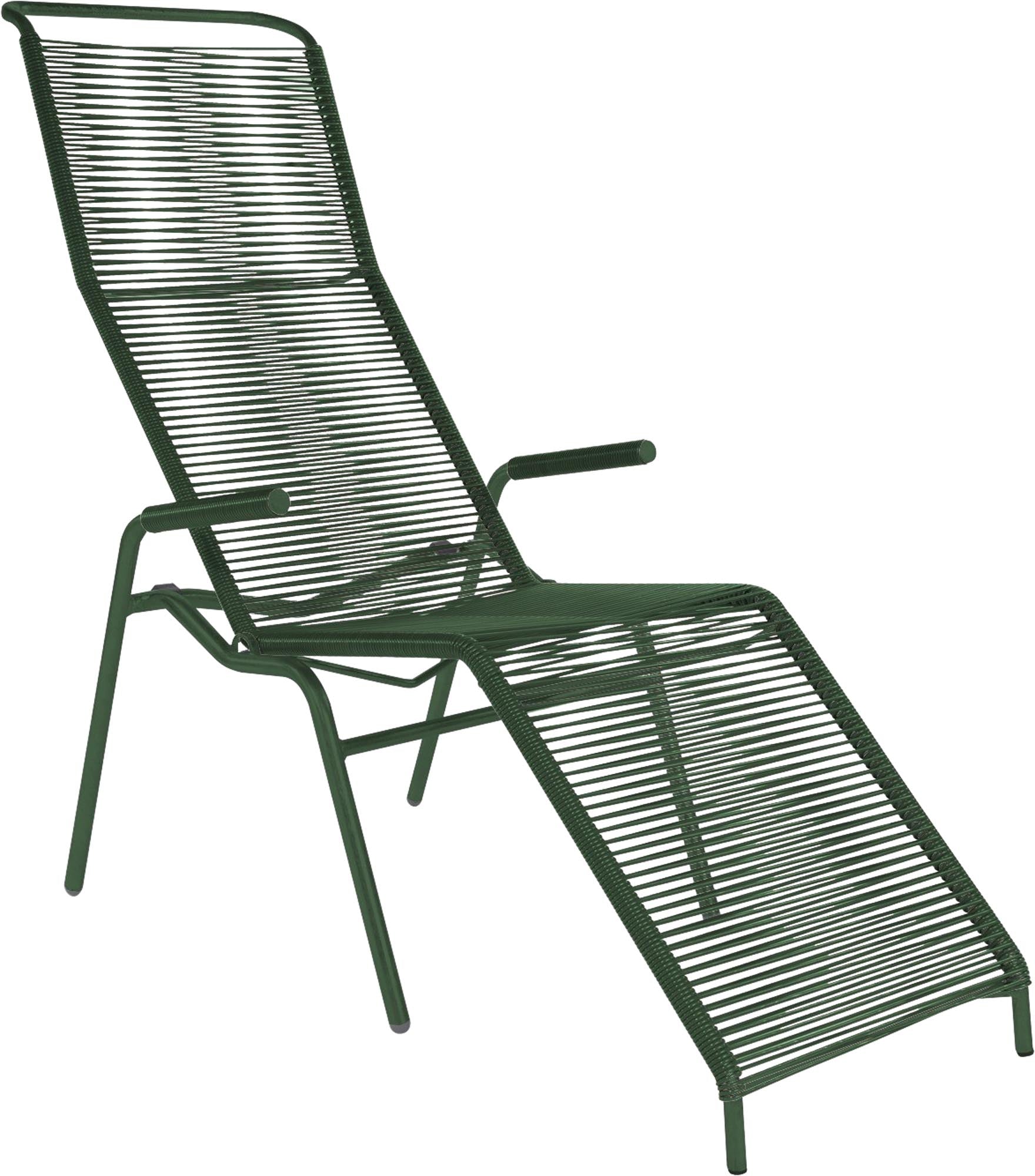 Säntis Spaghetti Liegestuhl in Tannengrün präsentiert im Onlineshop von KAQTU Design AG. Liegestuhl ist von Schaffner