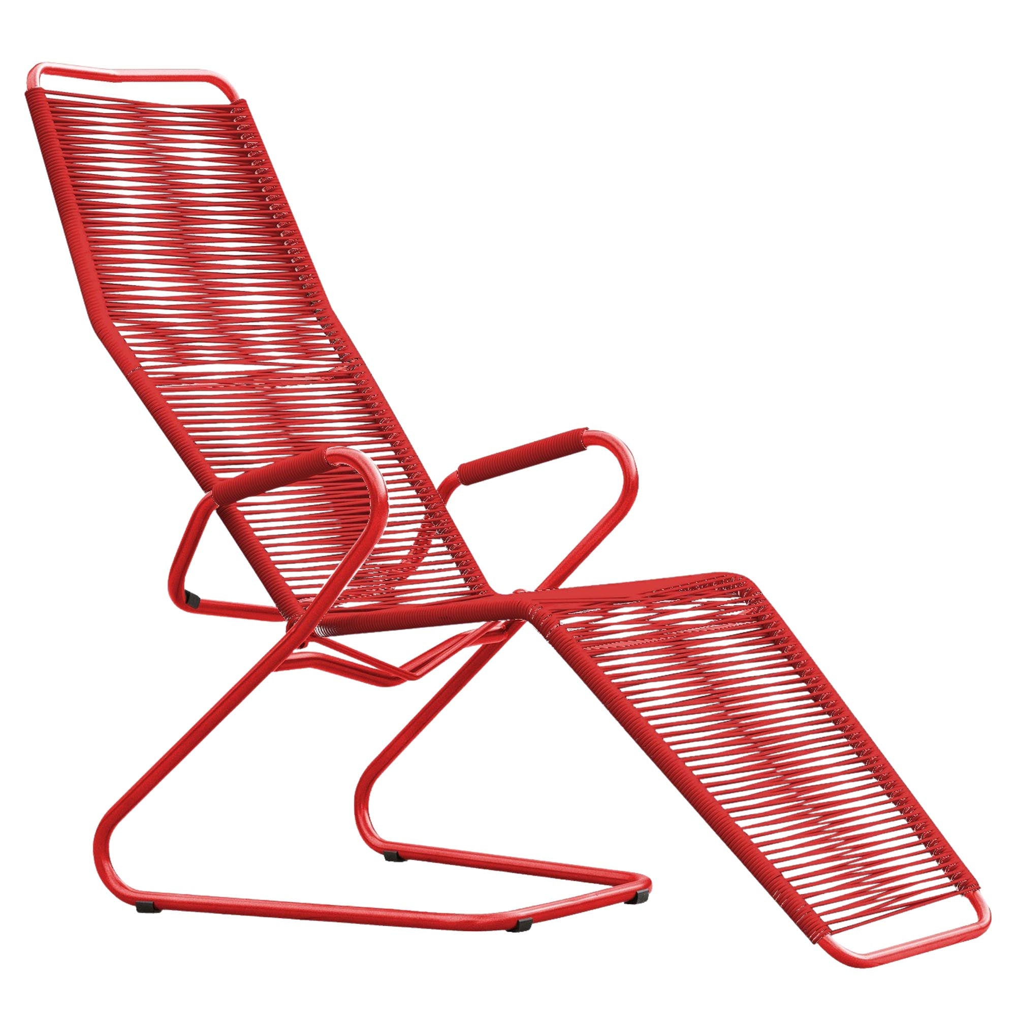 Stylischer Locarno Spaghetti Liegestuhl von Schaffner, perfekt für Garten und Terrasse, vereint Komfort und zeitgemäße Ästhetik.