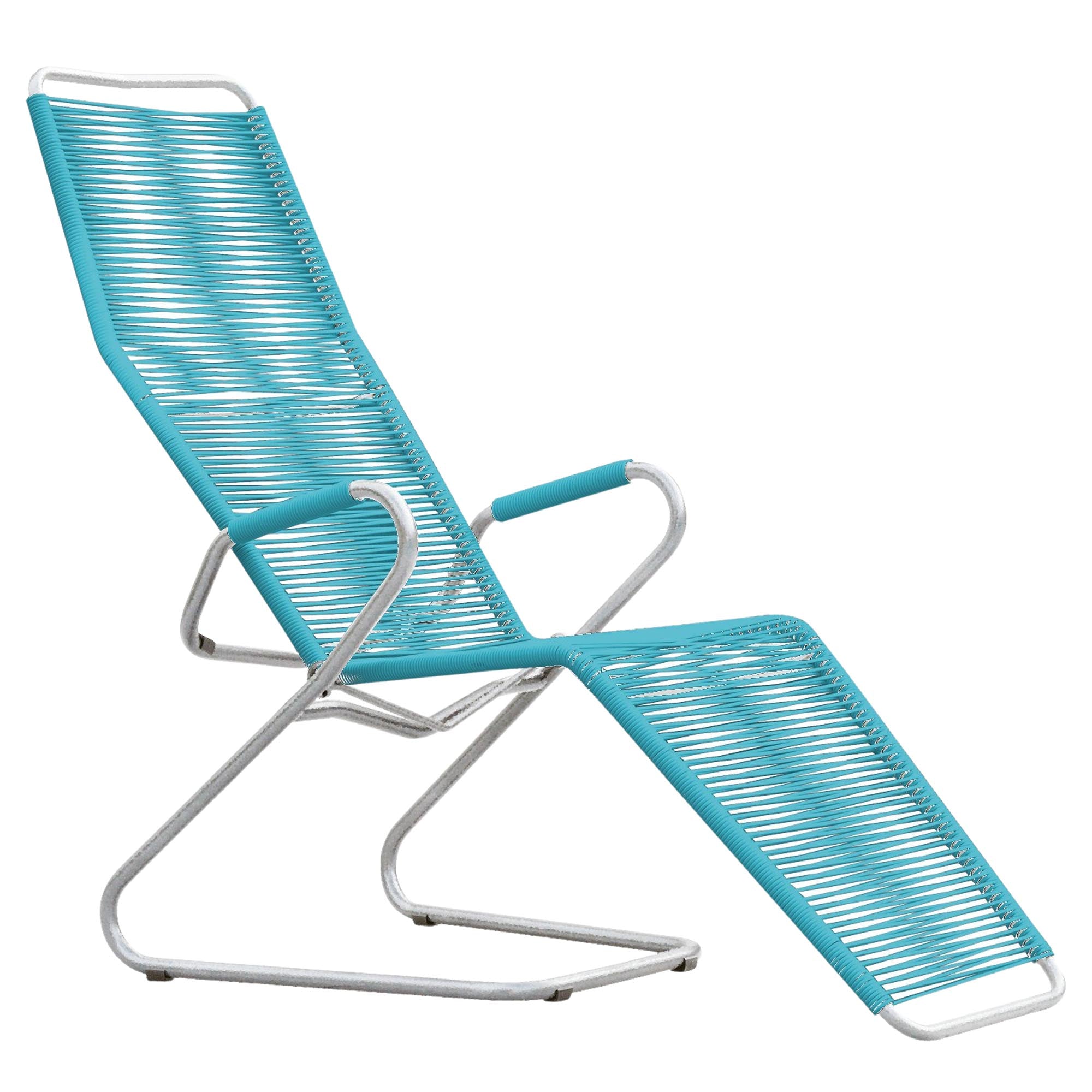Locarno Spaghetti Liegestuhl in Türkis präsentiert im Onlineshop von KAQTU Design AG. Liegestuhl ist von Schaffner