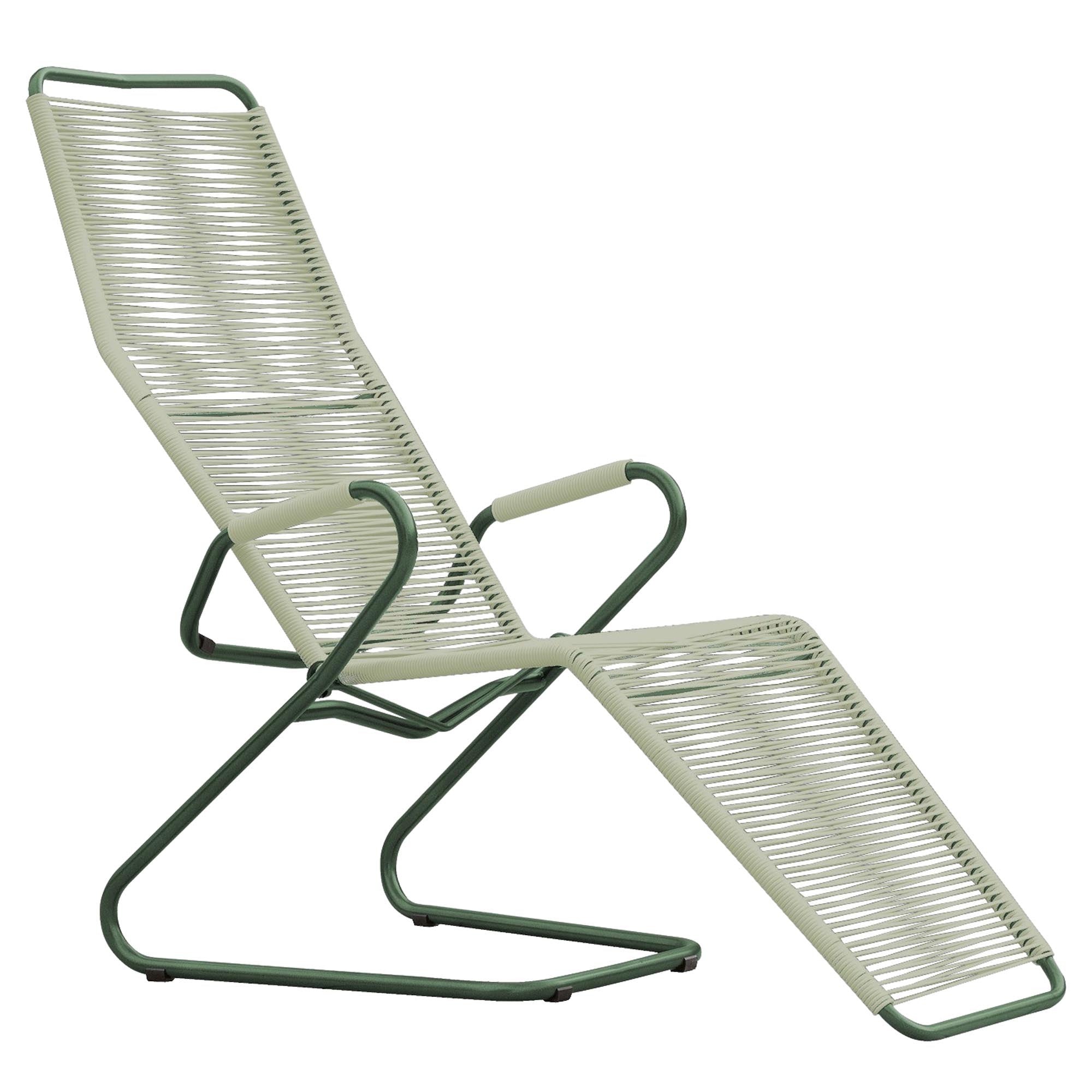 Locarno Spaghetti Liegestuhl in Pastellgrün präsentiert im Onlineshop von KAQTU Design AG. Liegestuhl ist von Schaffner