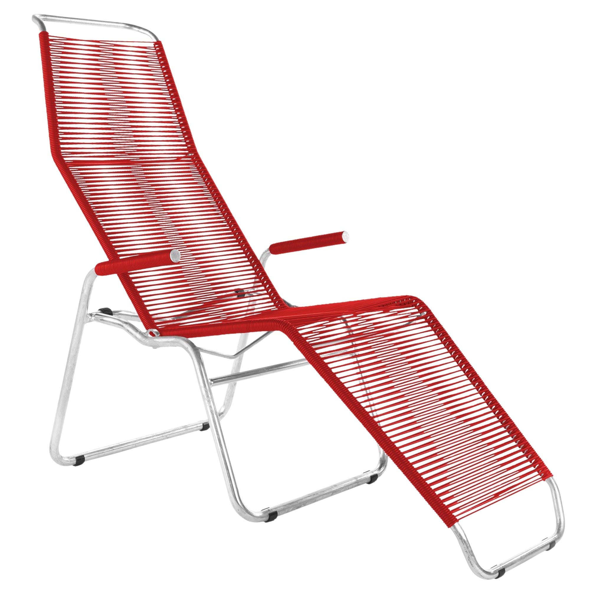 Liege Brissago Spaghetti in Rot / Feuerverzinkt präsentiert im Onlineshop von KAQTU Design AG. Liegestuhl ist von Schaffner