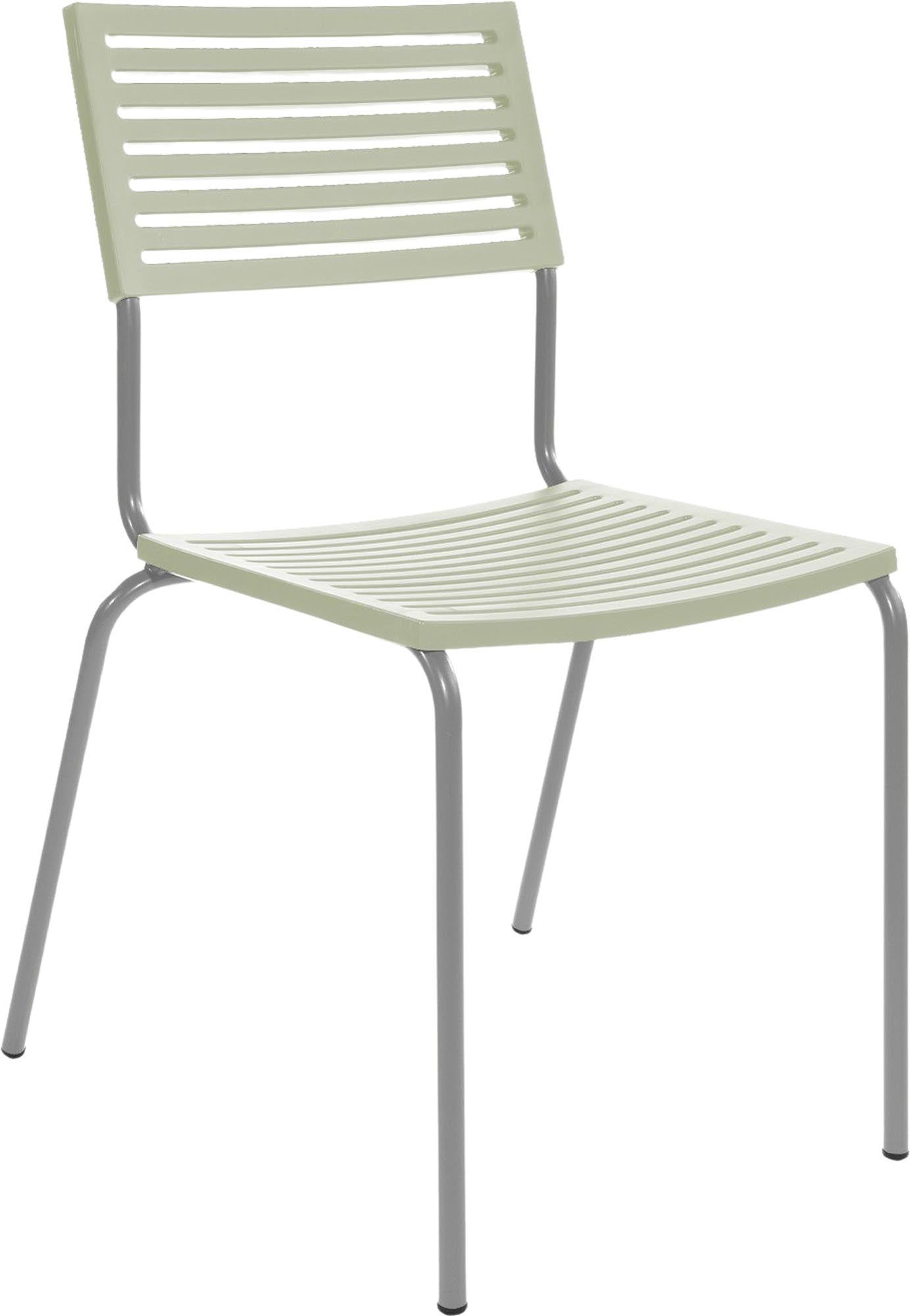 Eleganter Bodensee Lamello-Gartenstuhl ohne Armlehnen, ideal für entspannte Momente im Garten. Robuste Bauweise und zeitgemäße Ästhetik.