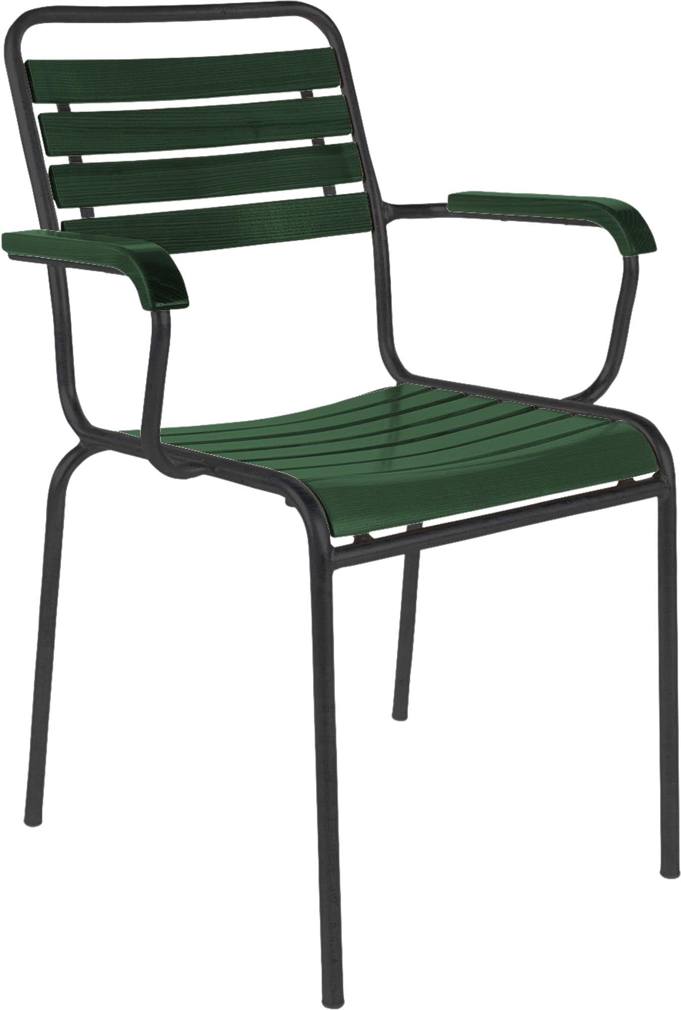 Schaffner Rigi Gartenstuhl mit Armlehne aus langlebigem Eschenholz, wetterfest, elegant und nachhaltig – Schweizer Qualität für Ihren Garten.