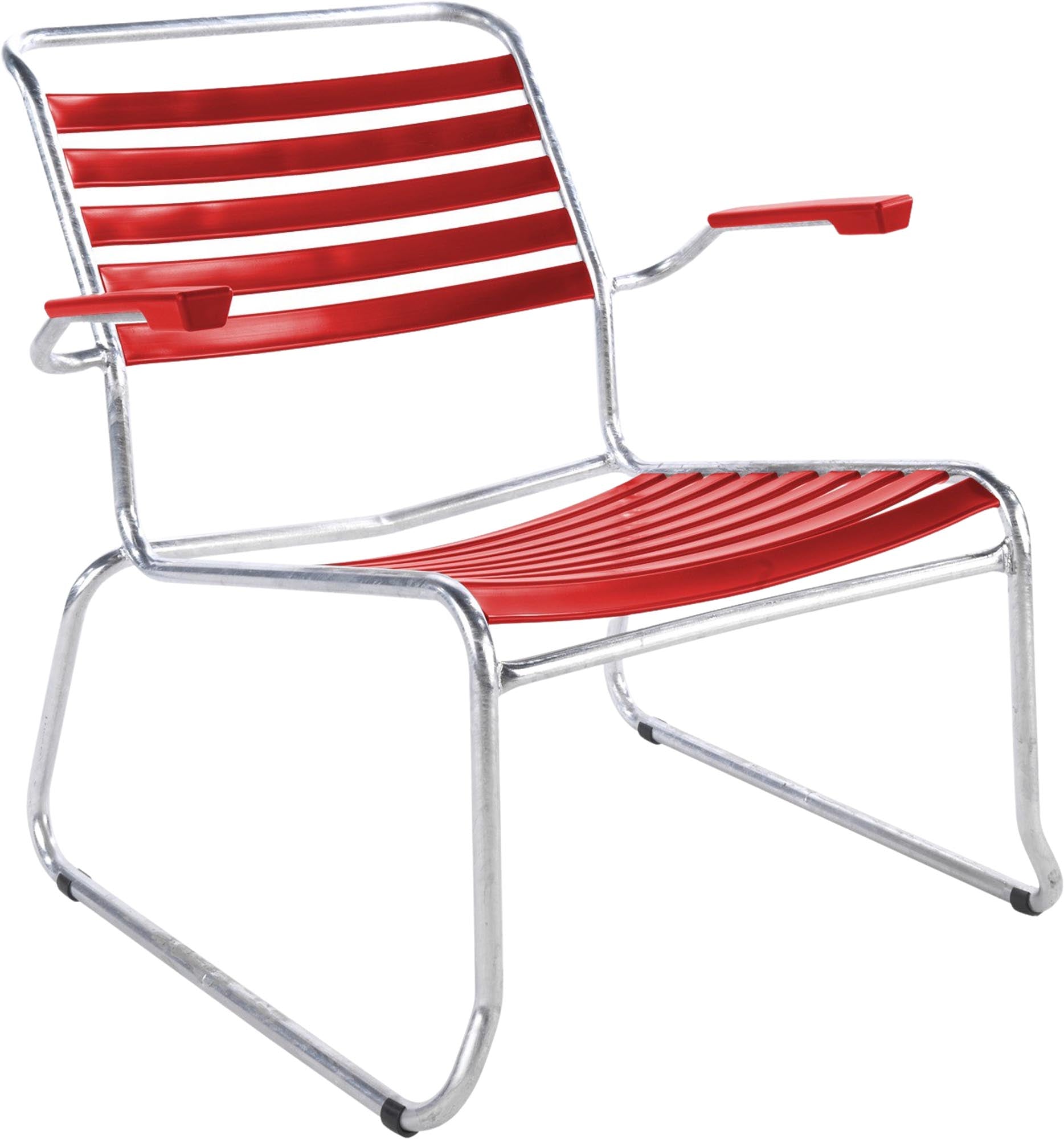 Eleganter Säntis Lounger mit Armlehnen für stilvolle Entspannung.