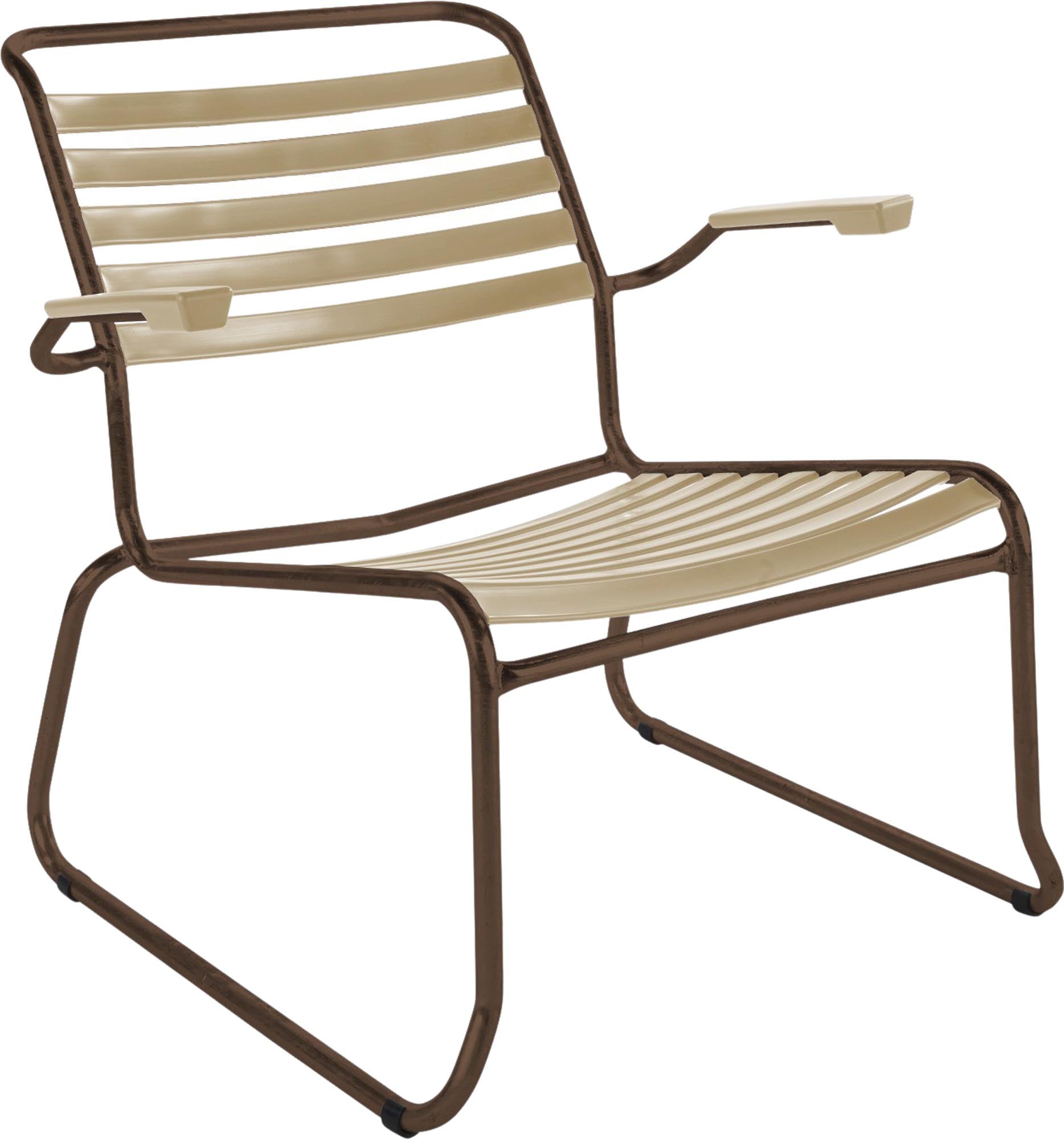 Eleganter Säntis Lounger mit Kufen und Lättli-Armlehnen von Schaffner.