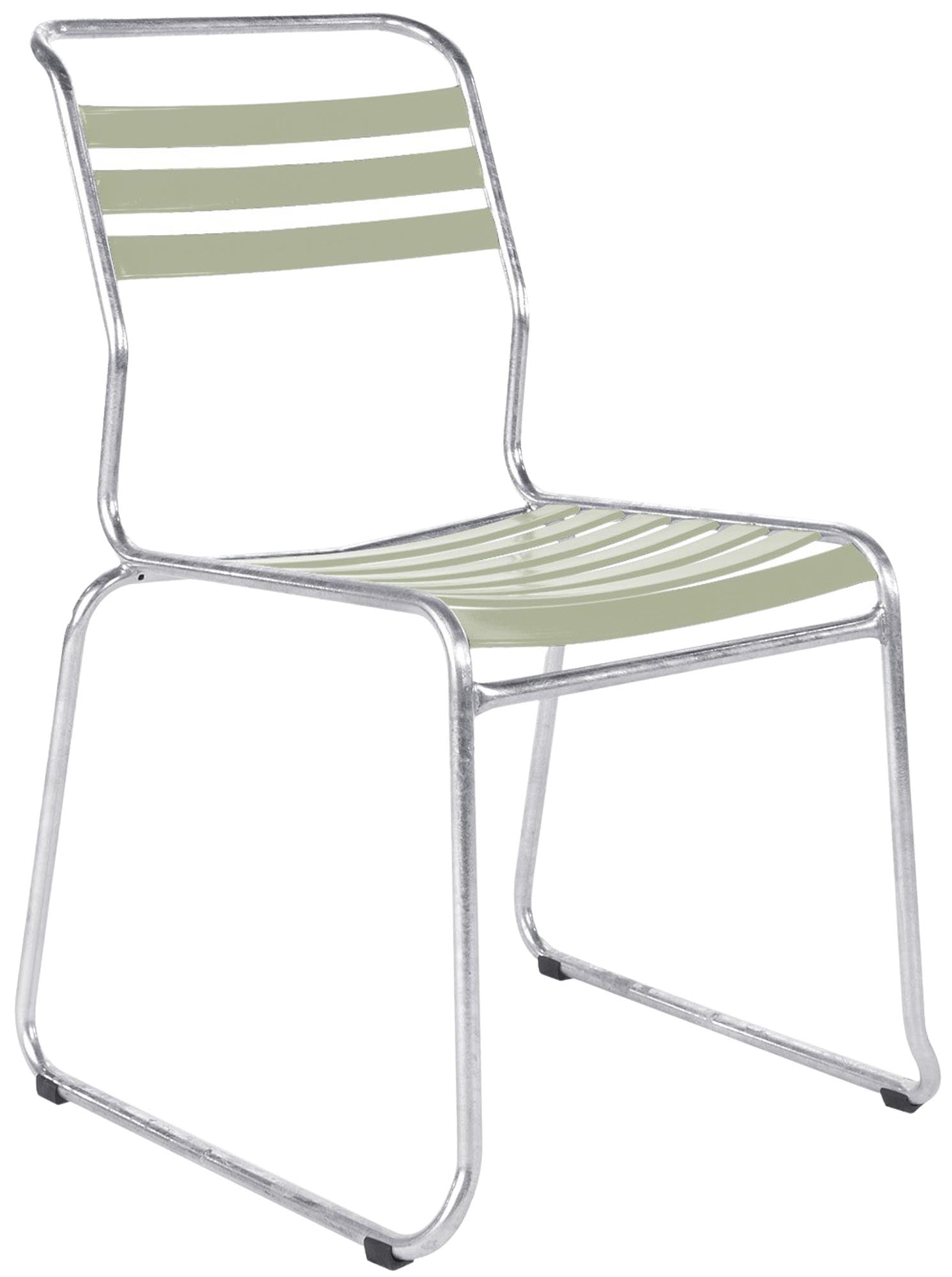 Säntis Lättli-Gartenstuhl ohne Armlehne Kufen in Pastellgrün präsentiert im Onlineshop von KAQTU Design AG. Gartenstuhl ist von Schaffner