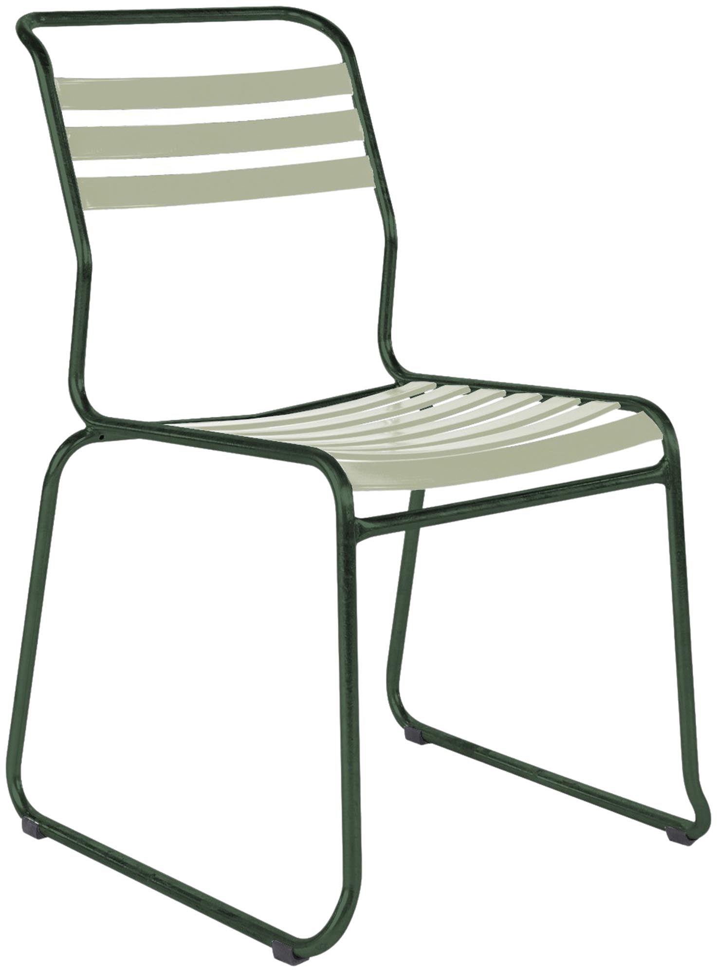 Schaffner Säntis Lättli-Gartenstuhl ohne Armlehne, wetterfestes und nachhaltiges Design aus recycelbaren Materialien, ideal für Terrasse, Balkon und Garten.