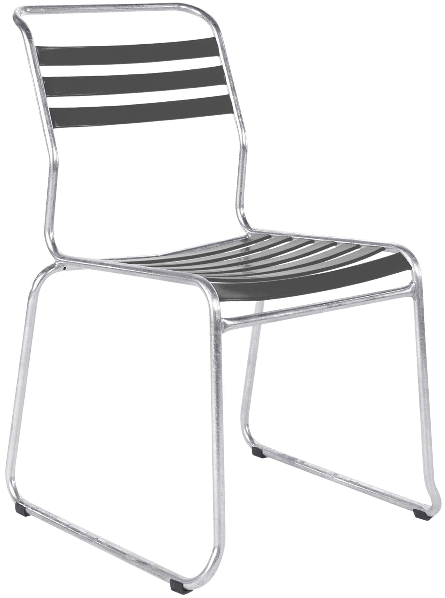 Säntis Lättli-Gartenstuhl ohne Armlehne Kufen in Graphit präsentiert im Onlineshop von KAQTU Design AG. Gartenstuhl ist von Schaffner