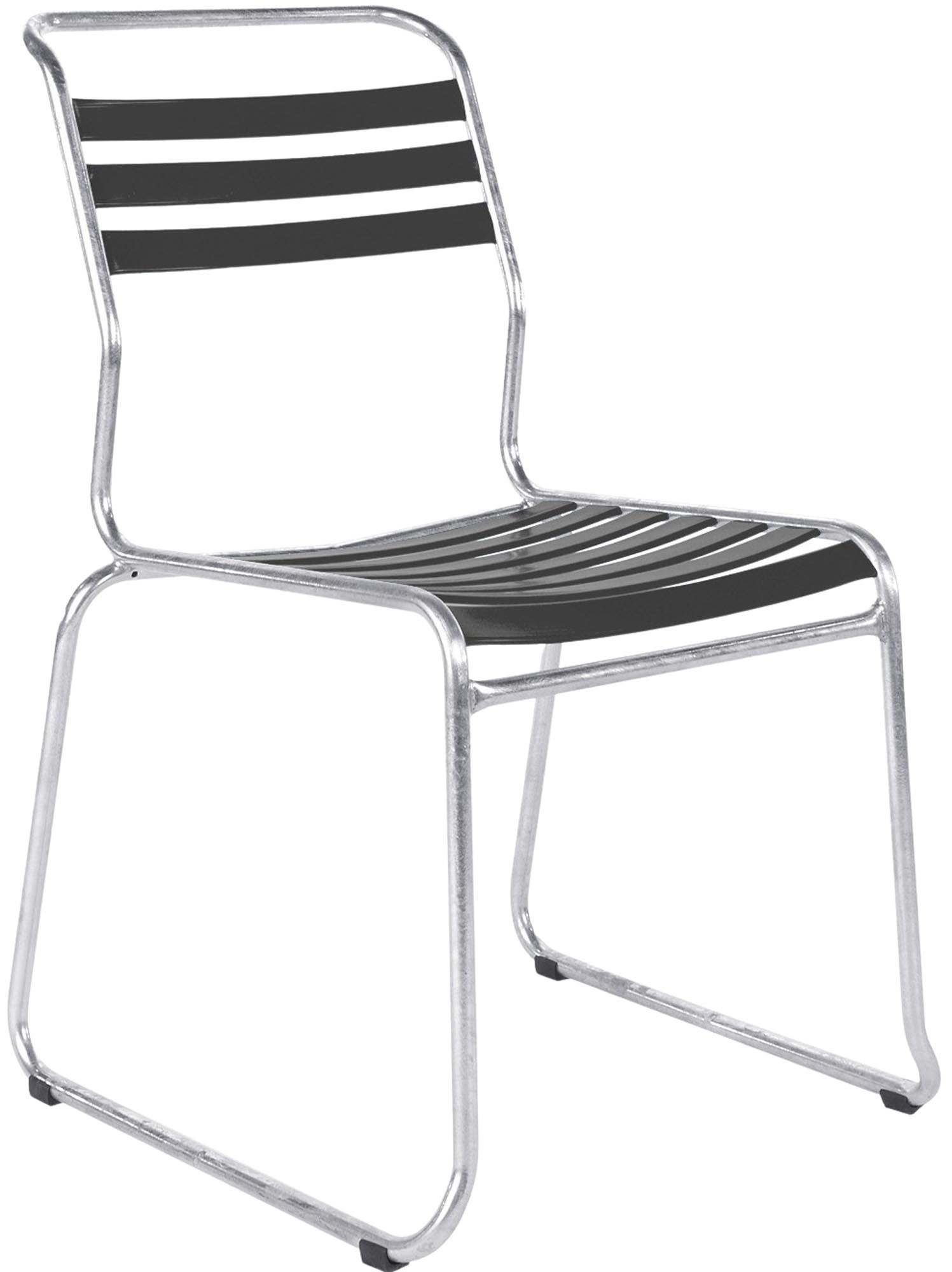 Säntis Lättli-Gartenstuhl ohne Armlehne Kufen in Anthrazit präsentiert im Onlineshop von KAQTU Design AG. Gartenstuhl ist von Schaffner