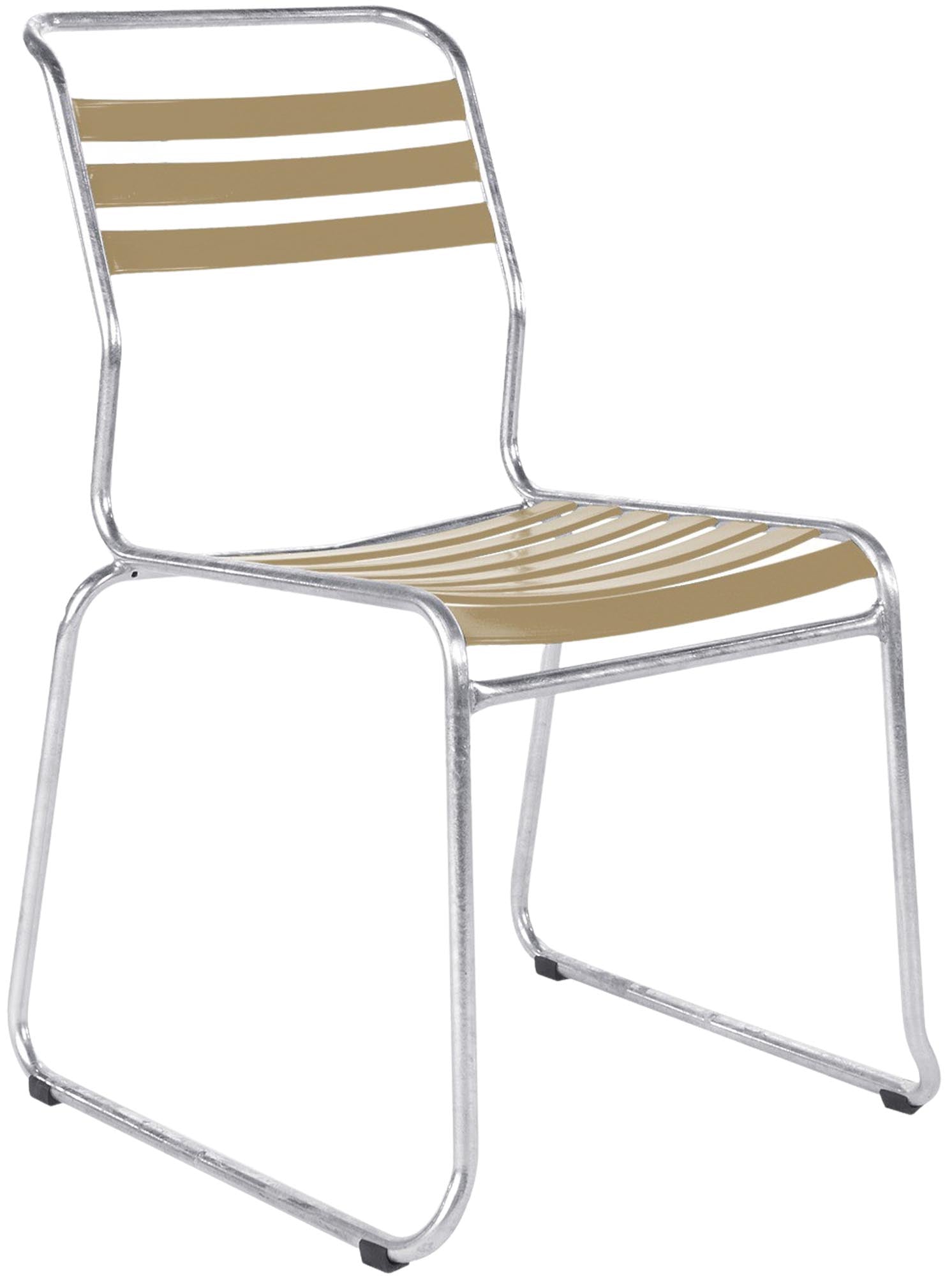 Säntis Lättli-Gartenstuhl ohne Armlehne Kufen in Pastellbraun präsentiert im Onlineshop von KAQTU Design AG. Gartenstuhl ist von Schaffner