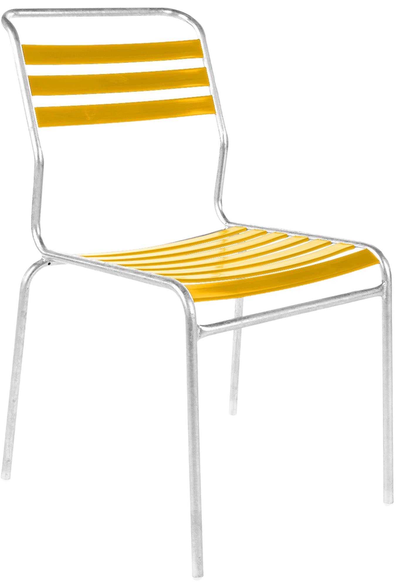 Säntis Lättli-Gartenstuhl ohne Armlehne in Gelb präsentiert im Onlineshop von KAQTU Design AG. Gartenstuhl ist von Schaffner
