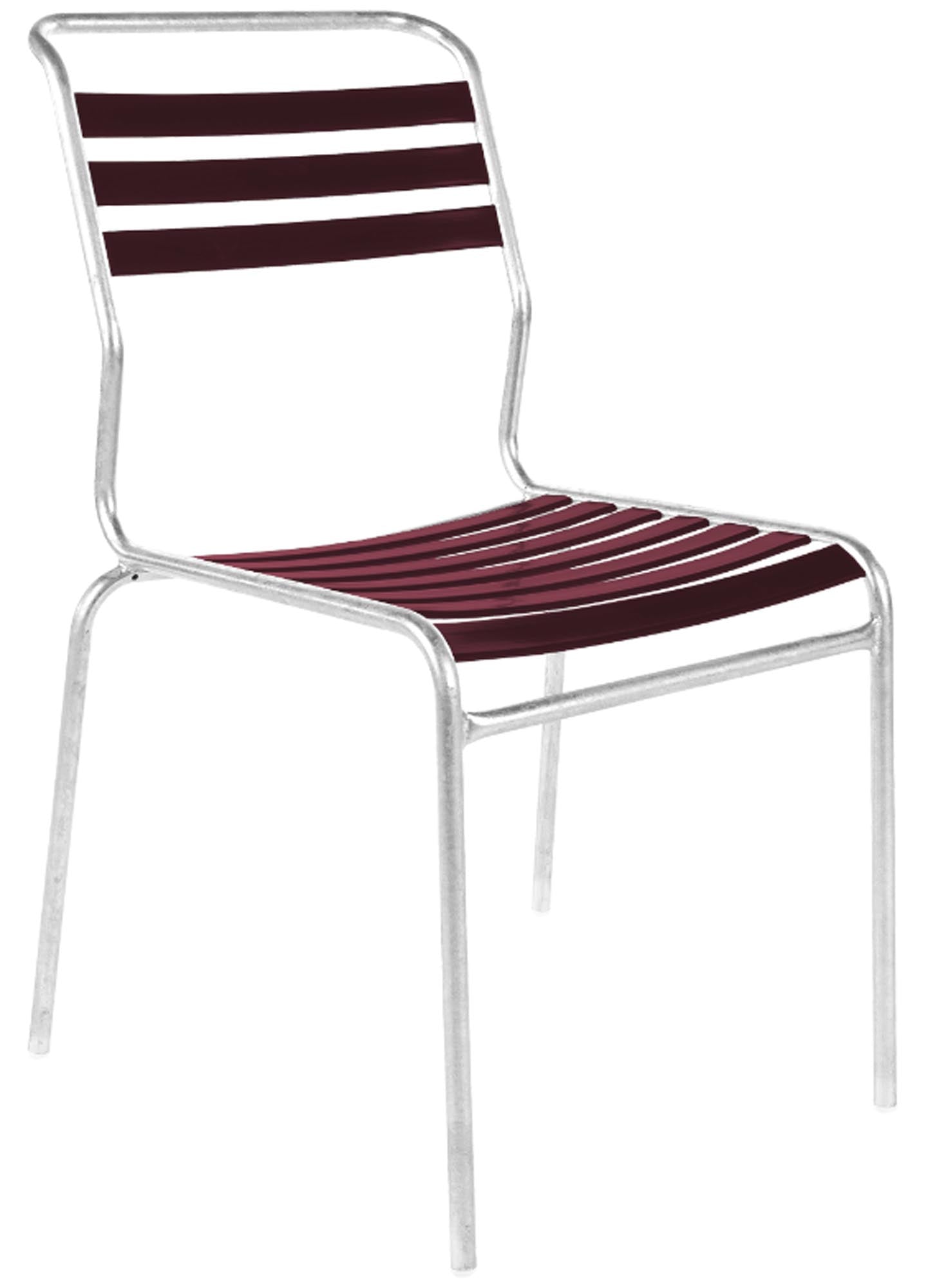 Säntis Lättli-Gartenstuhl ohne Armlehne in Bordeaux präsentiert im Onlineshop von KAQTU Design AG. Gartenstuhl ist von Schaffner