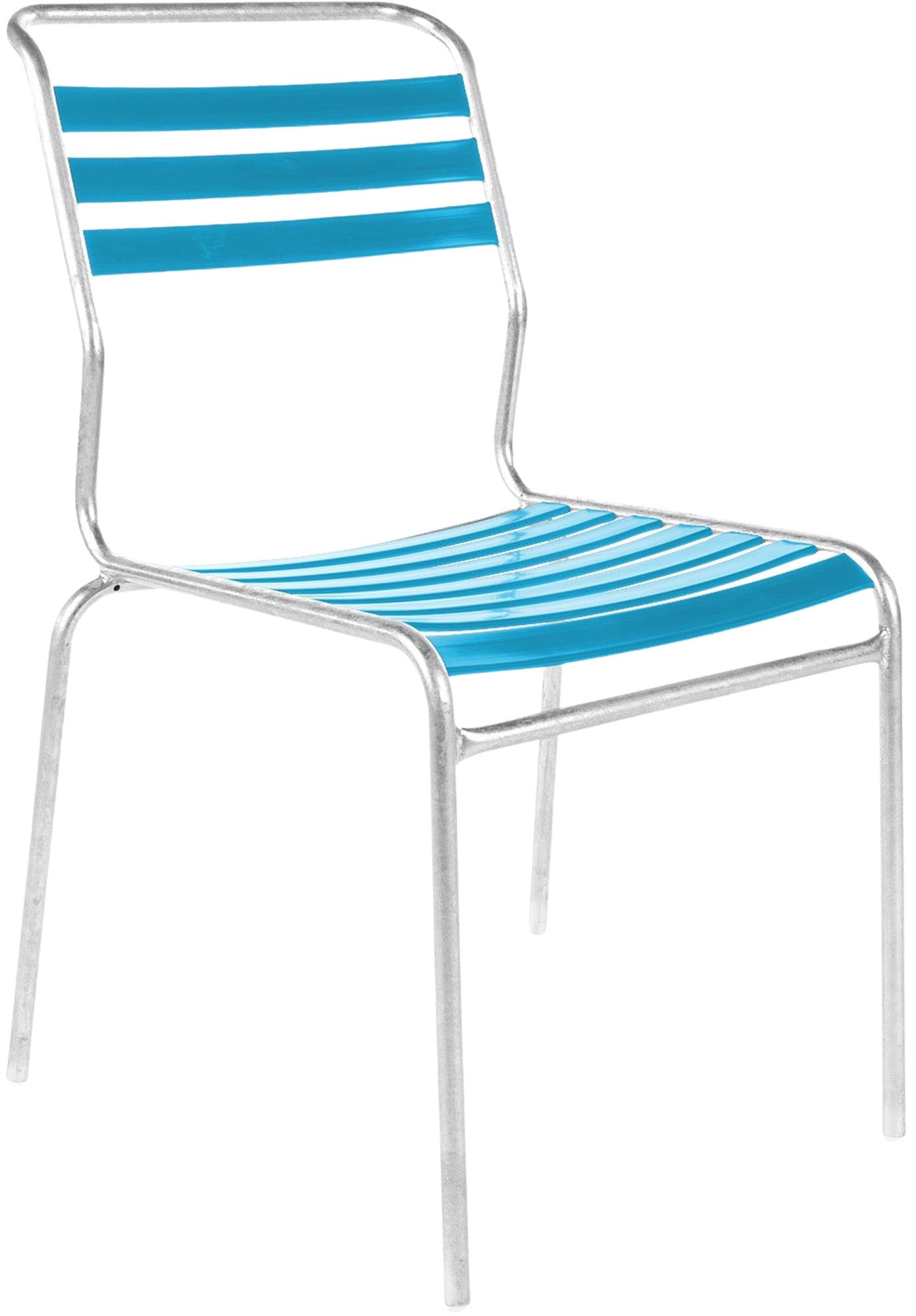 Säntis Lättli-Gartenstuhl ohne Armlehne in Türkis präsentiert im Onlineshop von KAQTU Design AG. Gartenstuhl ist von Schaffner
