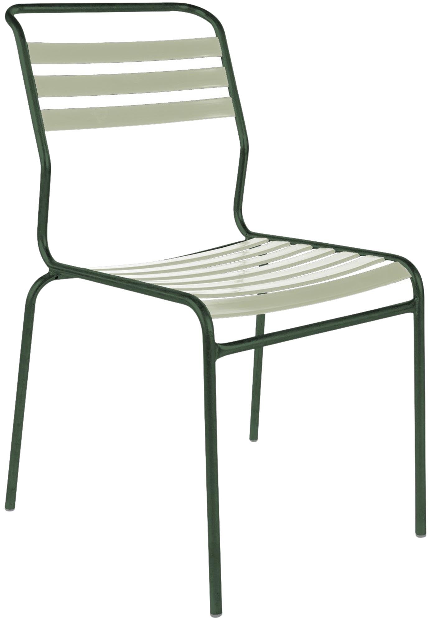 Säntis Lättli-Gartenstuhl ohne Armlehne in Pastellgrün präsentiert im Onlineshop von KAQTU Design AG. Gartenstuhl ist von Schaffner