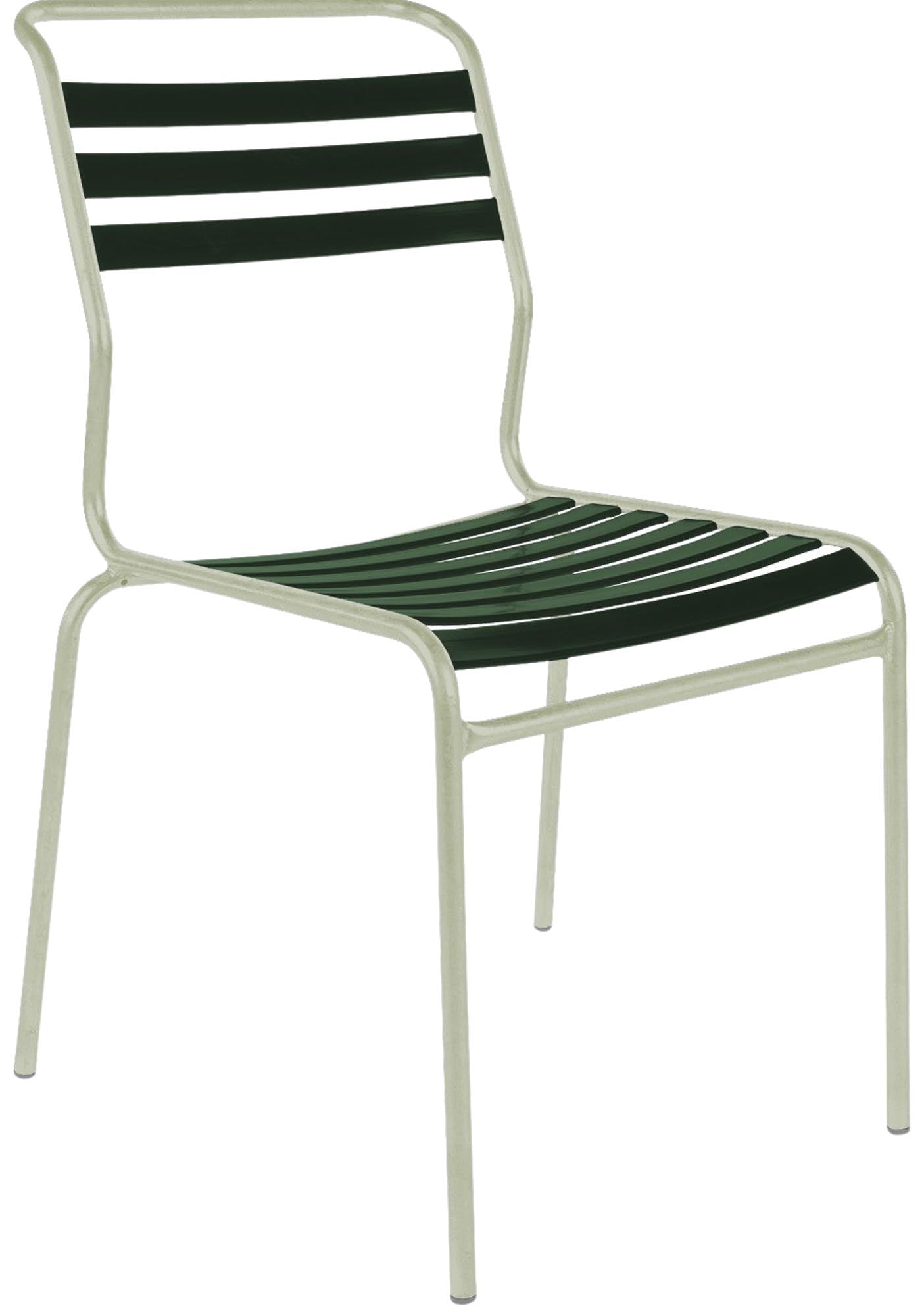 Säntis Lättli-Gartenstuhl ohne Armlehne in Tannengrün präsentiert im Onlineshop von KAQTU Design AG. Gartenstuhl ist von Schaffner