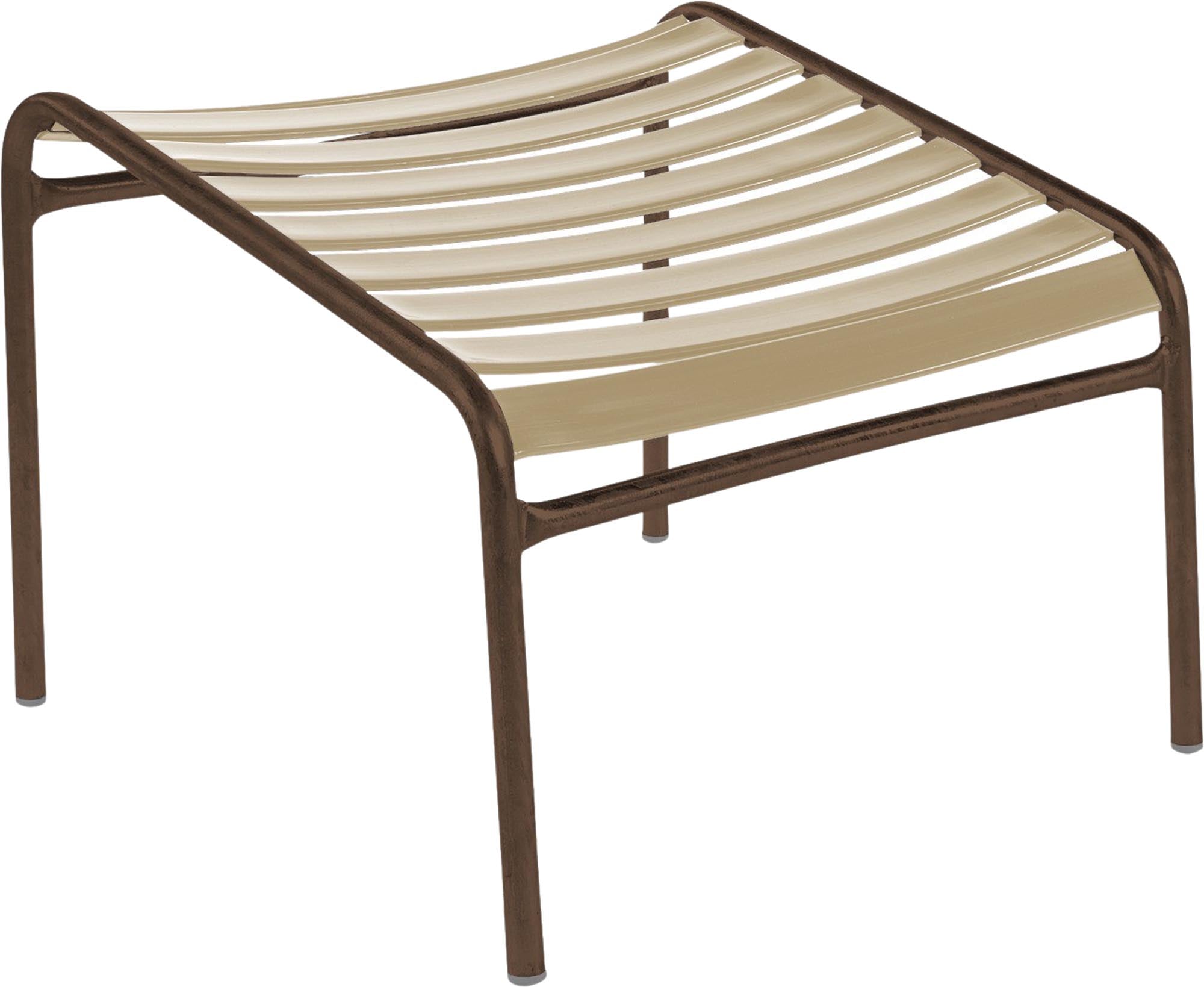 Hocker Lounger Säntis: Stilvoller und wetterfester Hocker für Garten und Balkon, ideal kombinierbar mit der Säntis-Kollektion von Schaffner.