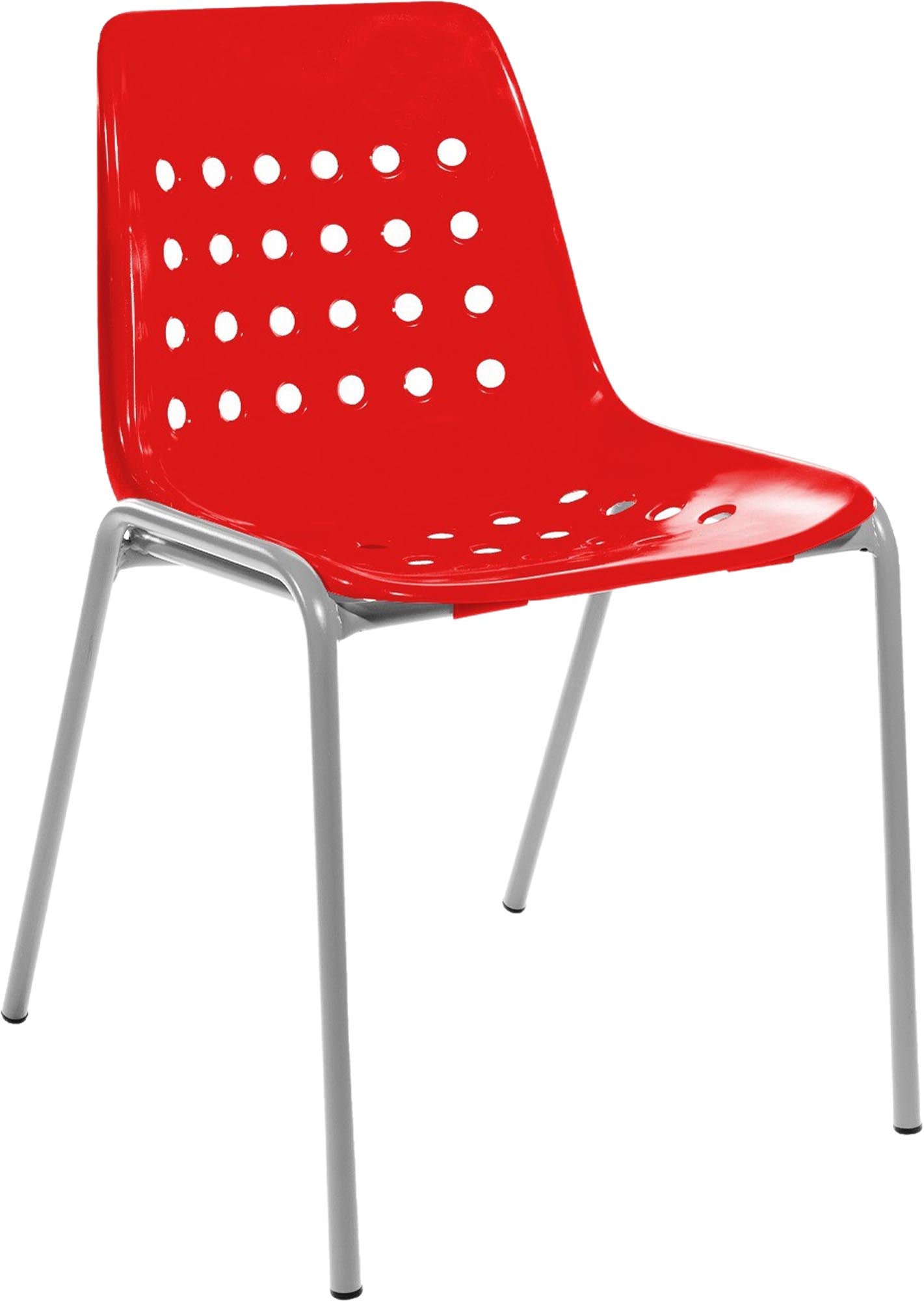 Bermuda Schalen-Gartenstuhl ohne Armlehne in Rot präsentiert im Onlineshop von KAQTU Design AG. Gartenstuhl ist von Schaffner