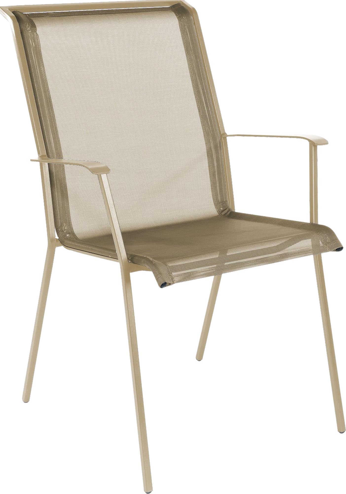 Stylischer Matten-Sessel "Chur" von Schaffner: Langlebig, stapelbar und ideal für Garten und Balkon. Genießen Sie höchsten Komfort im Freien!