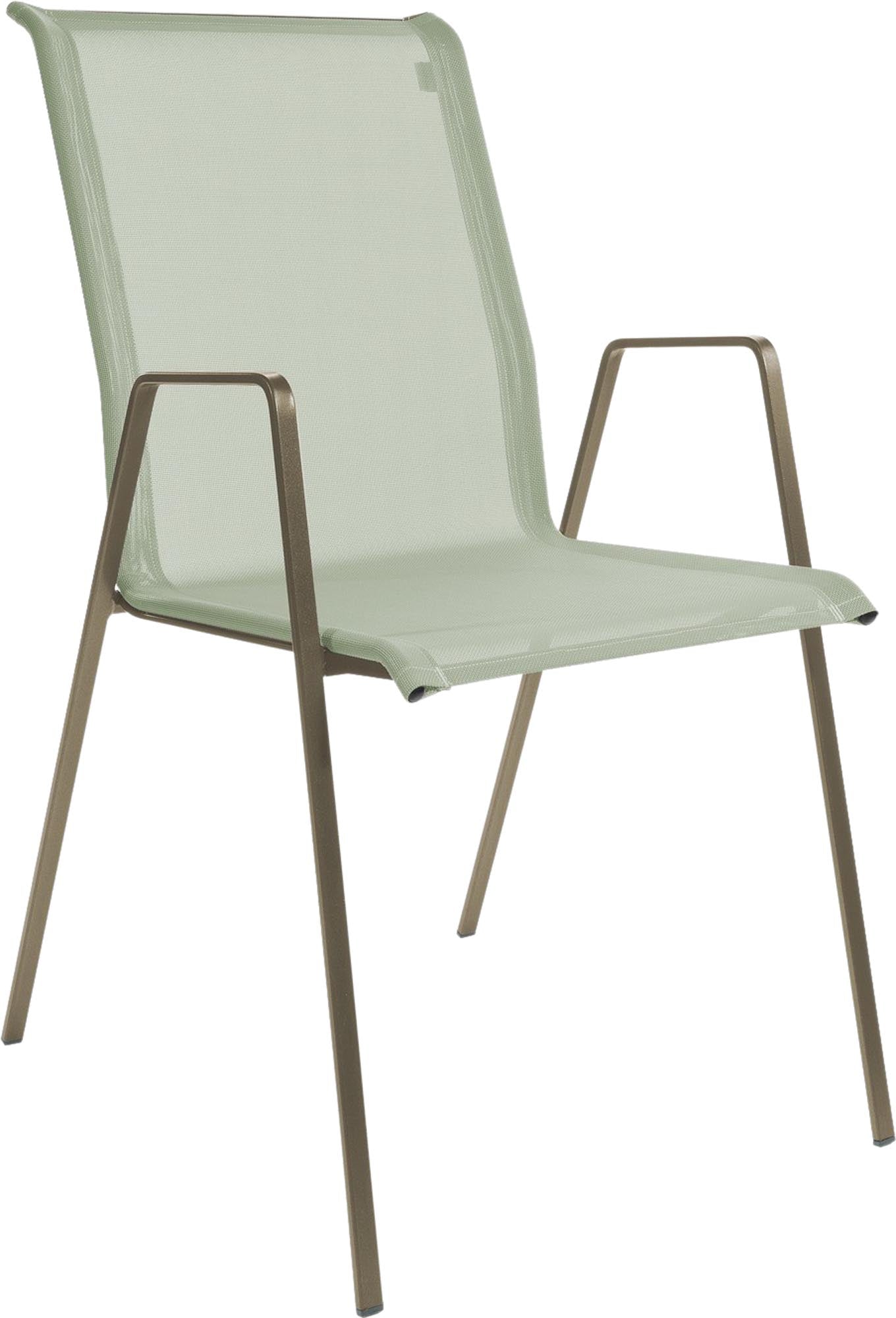 Matten-Sessel Luzern von Schaffner: Stilvoller Gartenstuhl mit langlebigem Batyline-Bezug und robustem Gestell für entspannte Stunden im Freien.