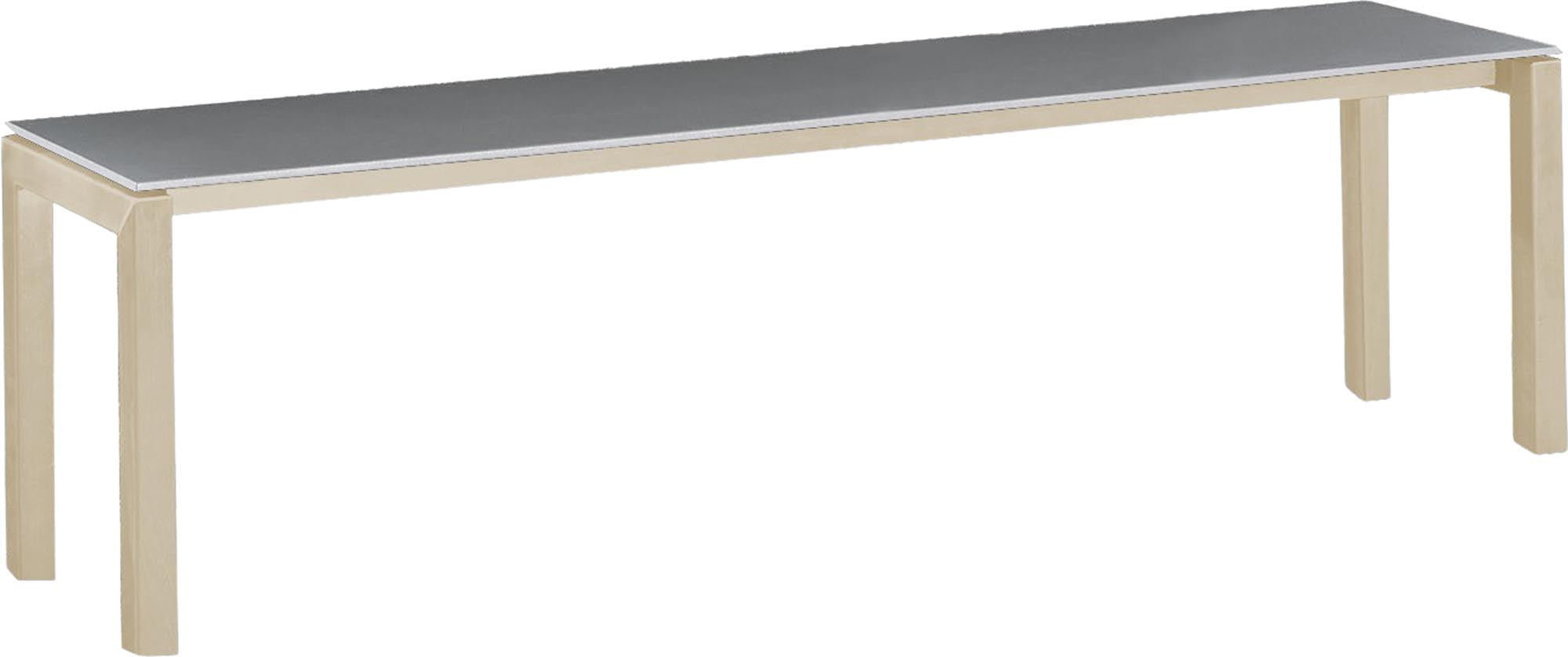 Luzern Glasfaser-Gartenbank Decor 160x32 in Alusilber präsentiert im Onlineshop von KAQTU Design AG. Gartenbank ist von Schaffner
