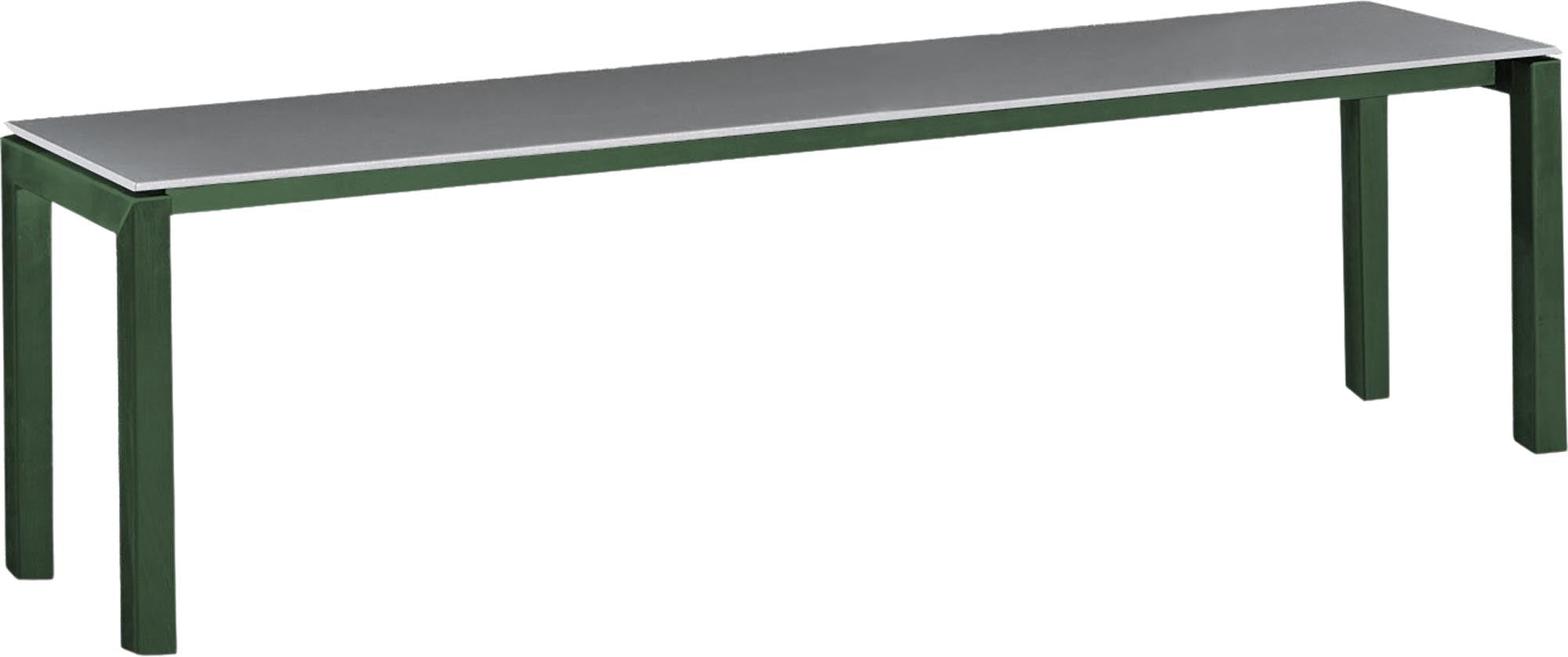 Luzern Glasfaser-Gartenbank Decor 160x32 in Alusilber präsentiert im Onlineshop von KAQTU Design AG. Gartenbank ist von Schaffner