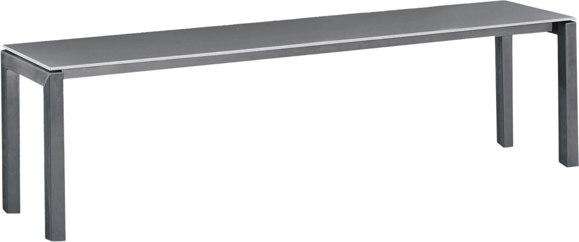 Luzern Glasfaser-Gartenbank Decor 160x32 in Alusilber präsentiert im Onlineshop von KAQTU Design AG. Gartenbank ist von Schaffner