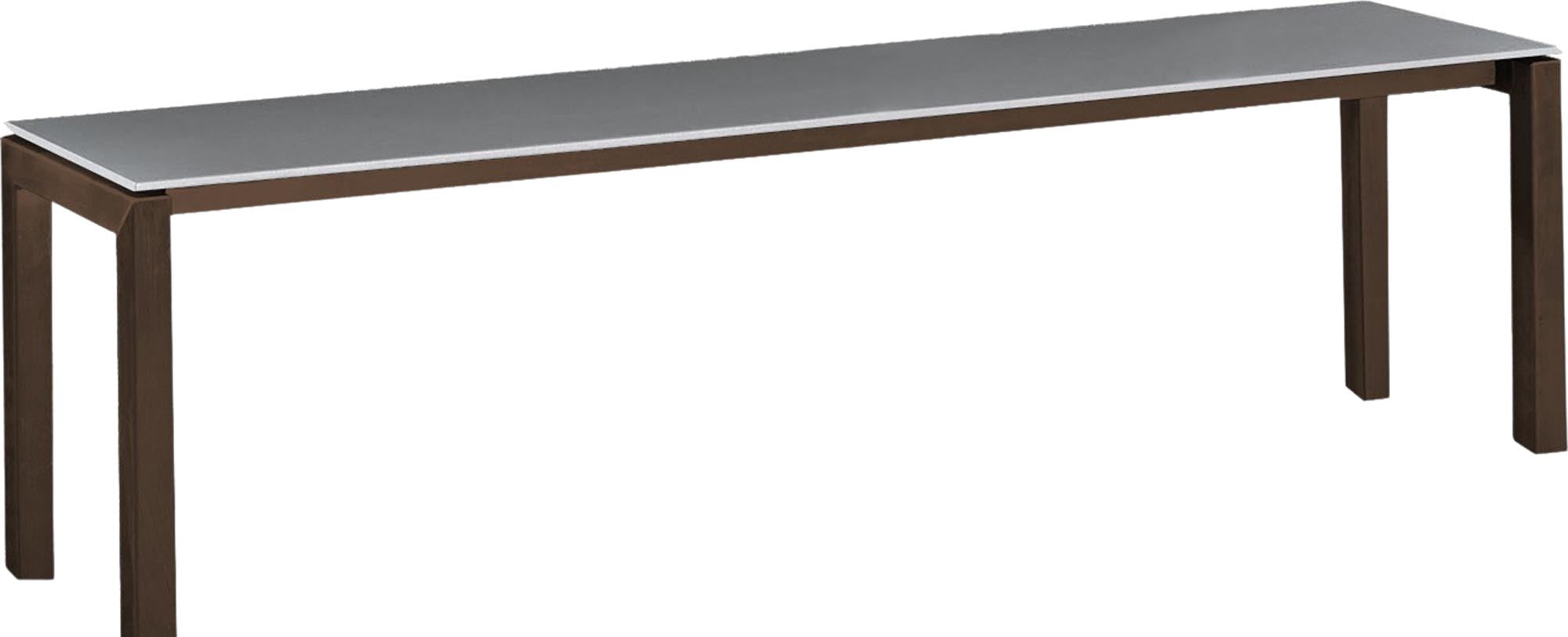 Elegante Fiberglasbank Luzern von Schaffner für moderne Aussenbereiche.