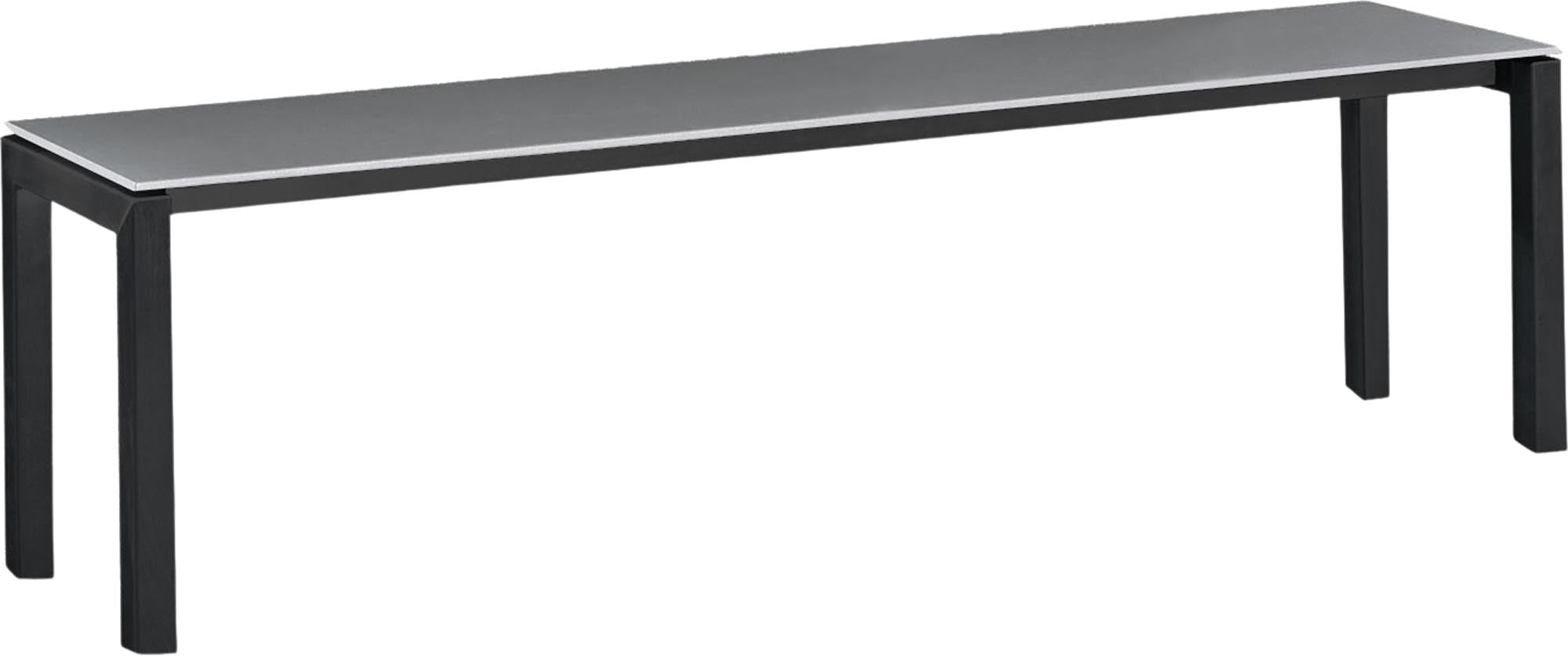 Luzern Glasfaser-Gartenbank Decor 160x32 in Alusilber präsentiert im Onlineshop von KAQTU Design AG. Gartenbank ist von Schaffner