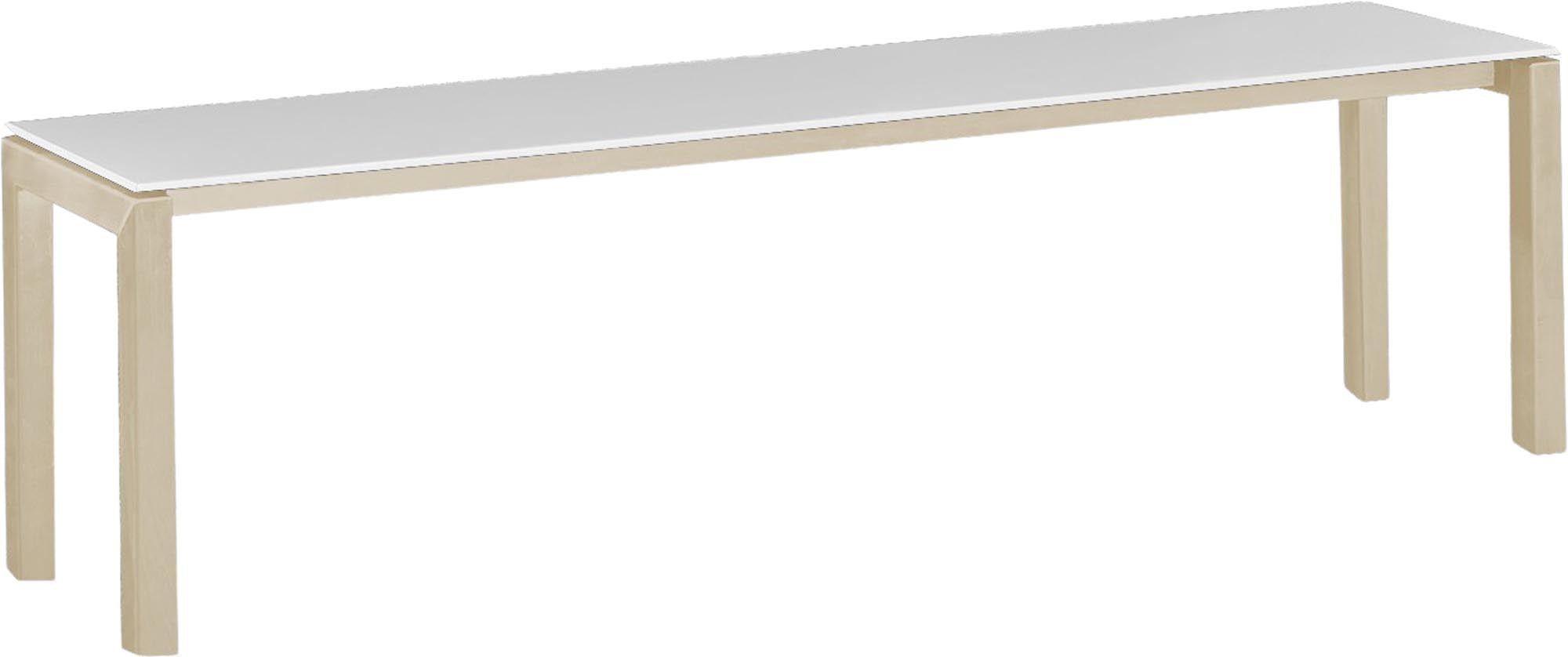 Luzern Glasfaser-Gartenbank Decor 160x32 in Weiss präsentiert im Onlineshop von KAQTU Design AG. Gartenbank ist von Schaffner