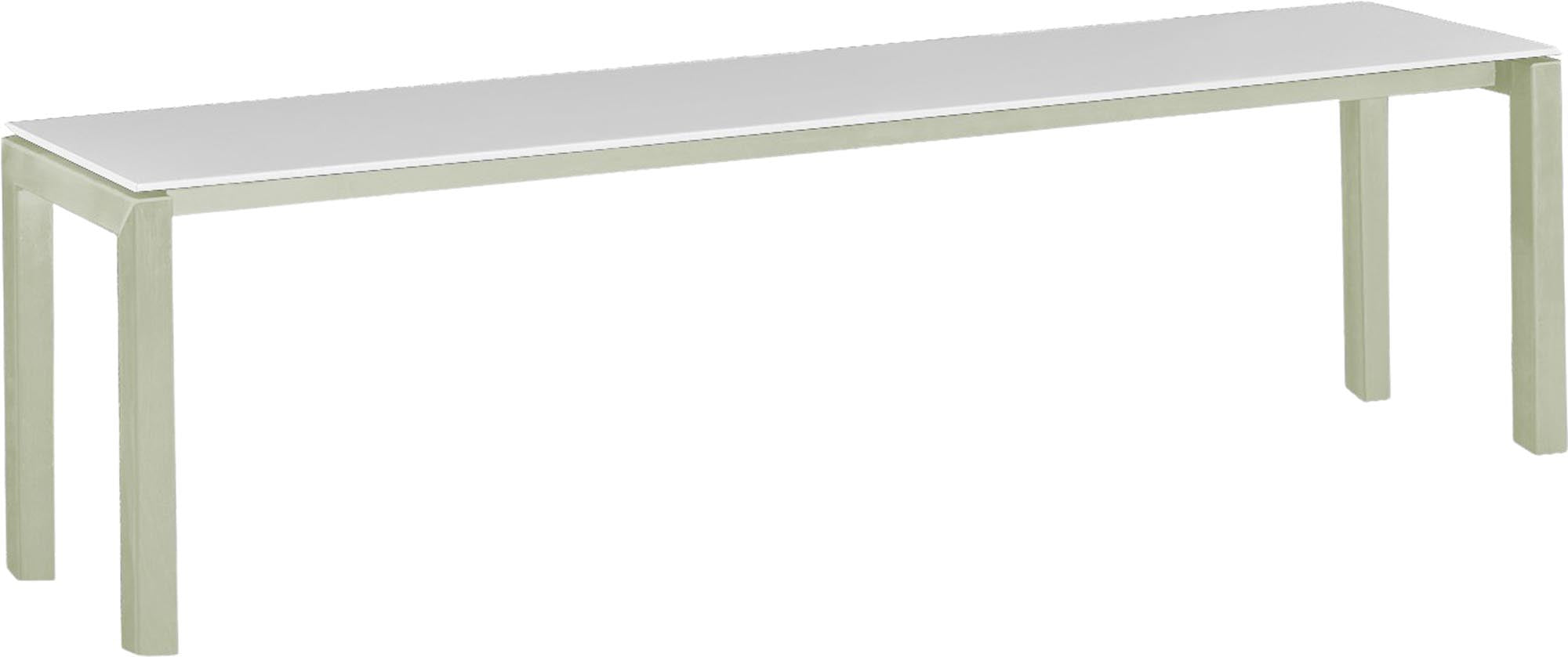 Luzern Glasfaser-Gartenbank Decor 160x32 in Weiss präsentiert im Onlineshop von KAQTU Design AG. Gartenbank ist von Schaffner