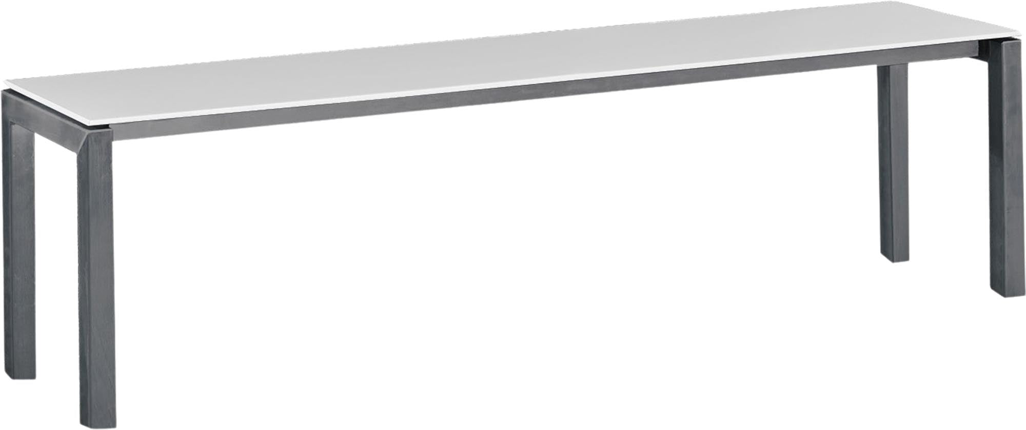 Luzern Glasfaser-Gartenbank Decor 160x32 in Weiss präsentiert im Onlineshop von KAQTU Design AG. Gartenbank ist von Schaffner